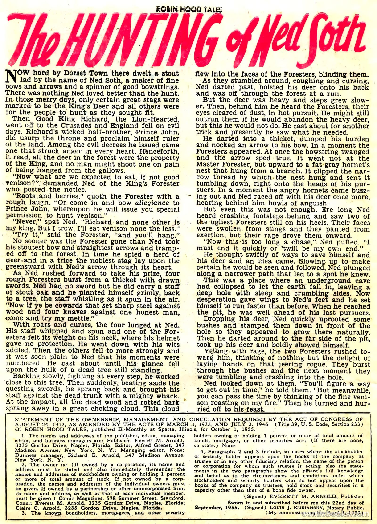 Robin Hood Tales #2 (1956) — page 28 of 35
