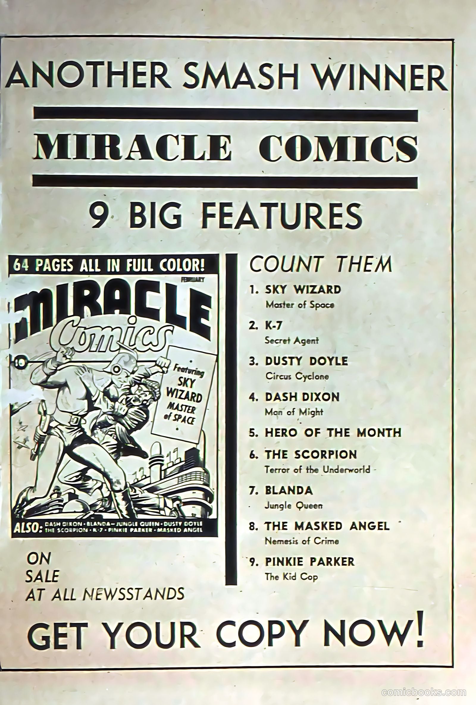 Rocket Comics #1 (1940) — page 67 of 68