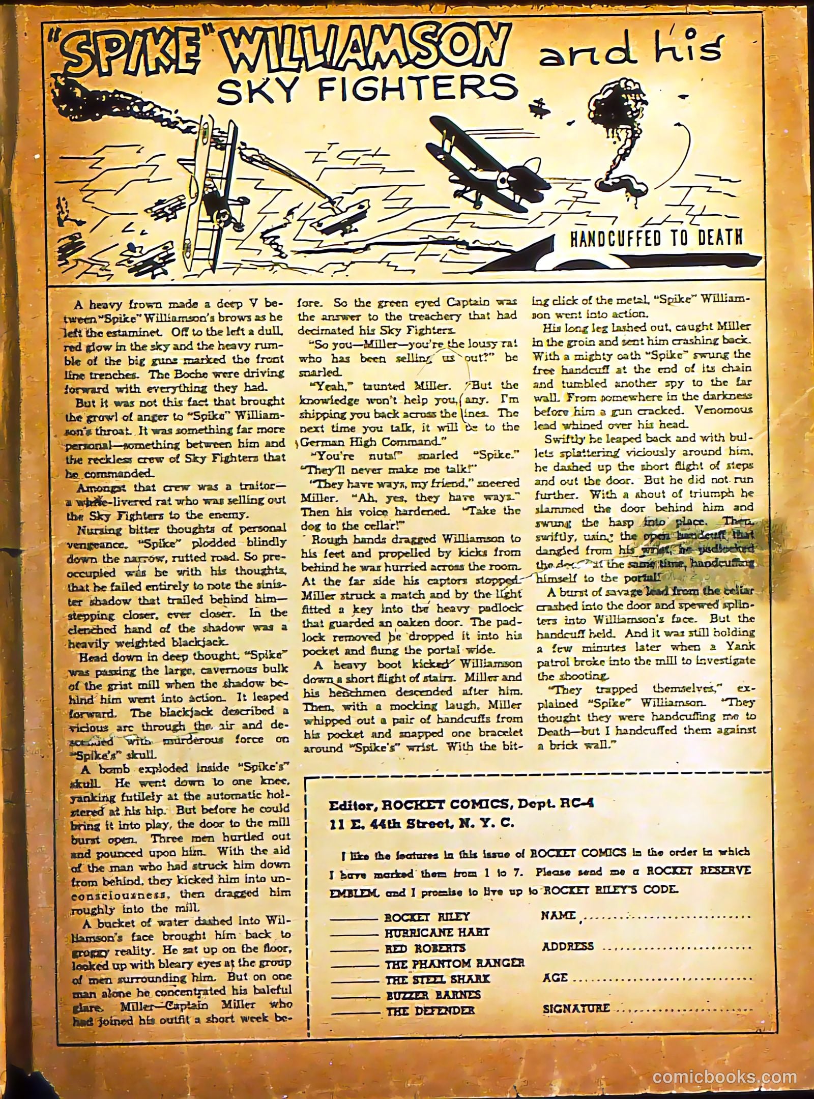 Rocket Comics #2 (1940) — page 68 of 70