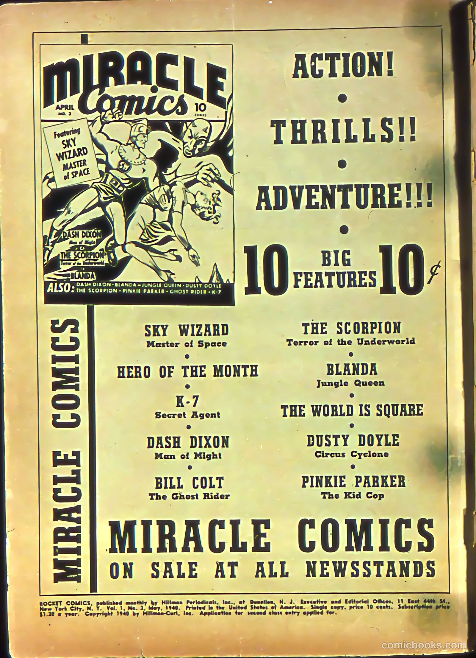 Rocket Comics #3 (1940) — page 2 of 68
