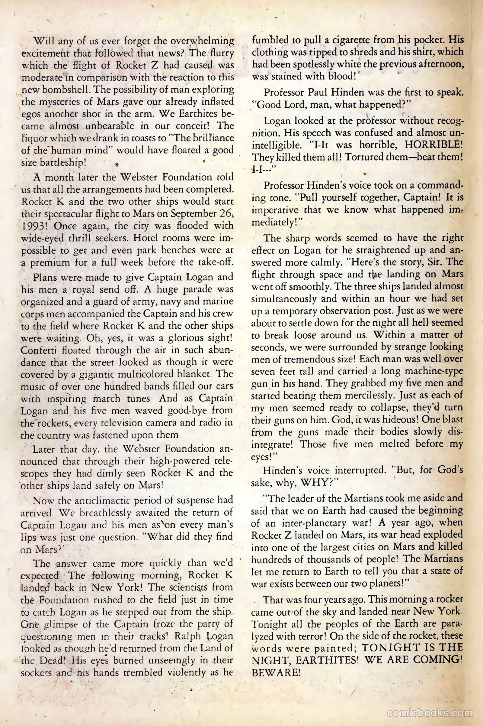 Rocket Ship X #1 (1951) — page 22 of 36