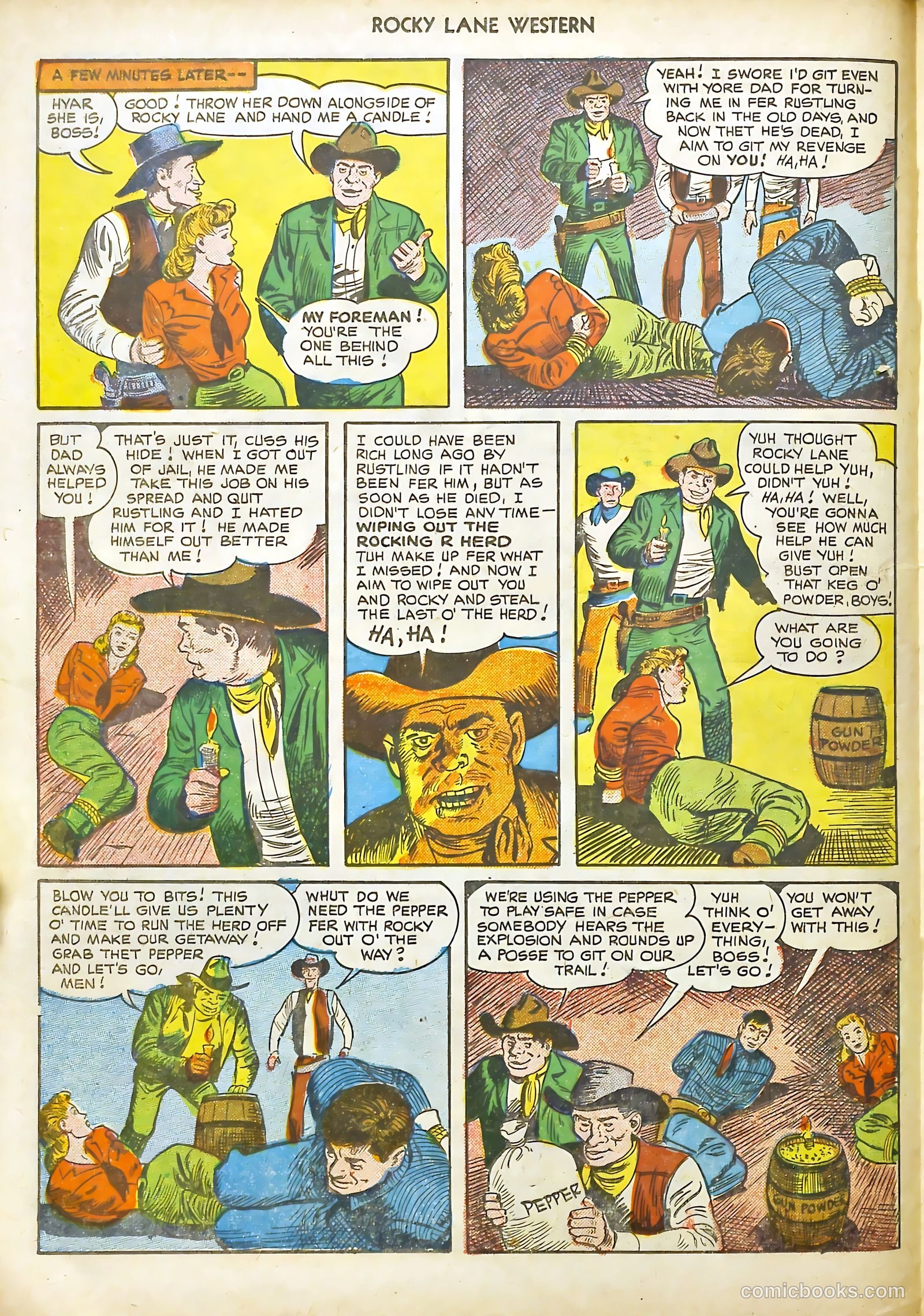 Rocky Lane #18 (1950) — page 18 of 36