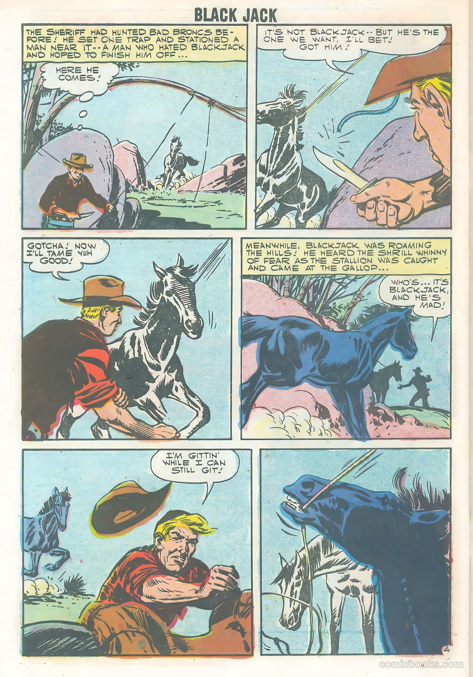 Rocky Lane's Black Jack #21 (1958) — page 32 of 36