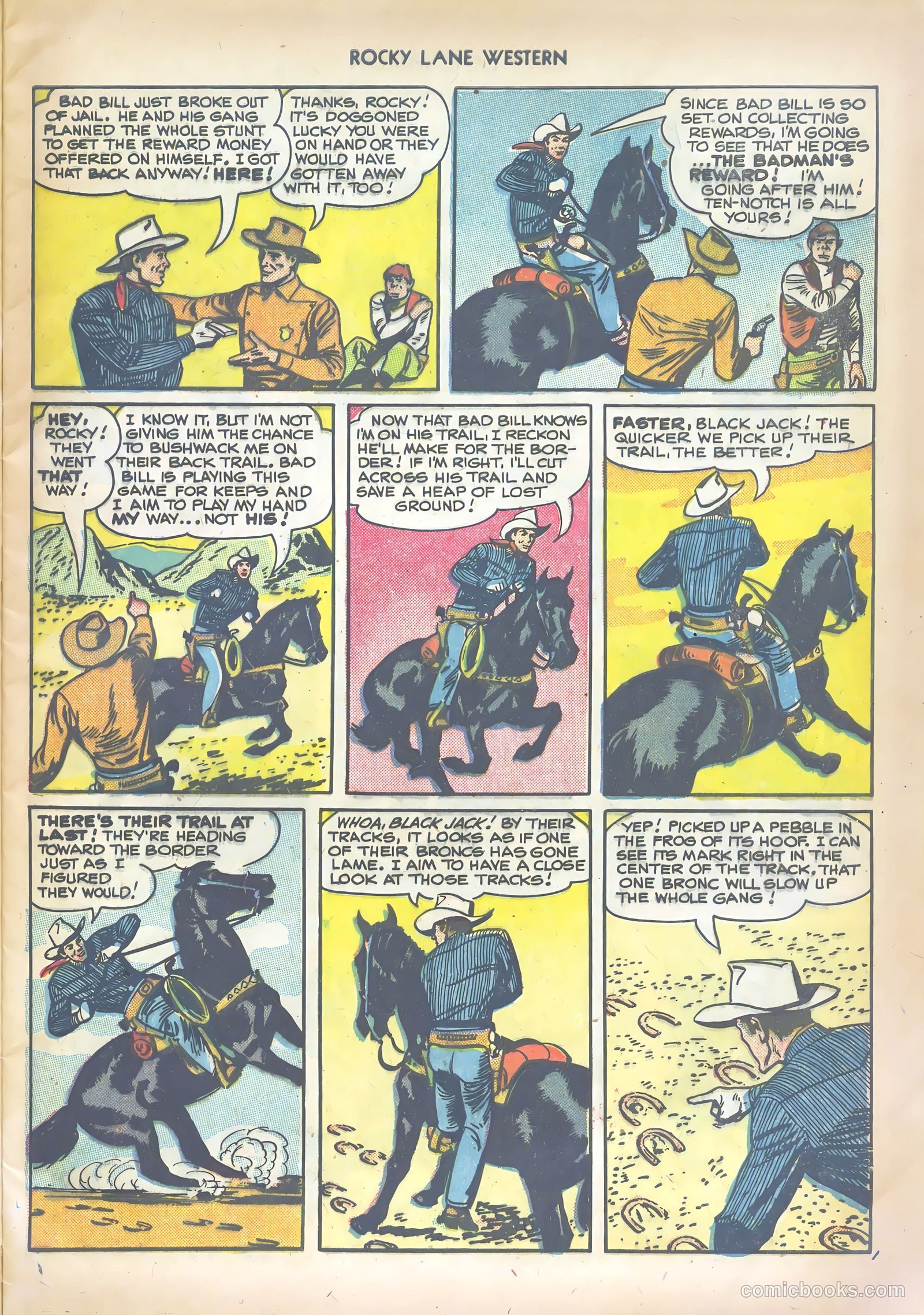 Rocky Lane Western #10 (1950) — page 9 of 36