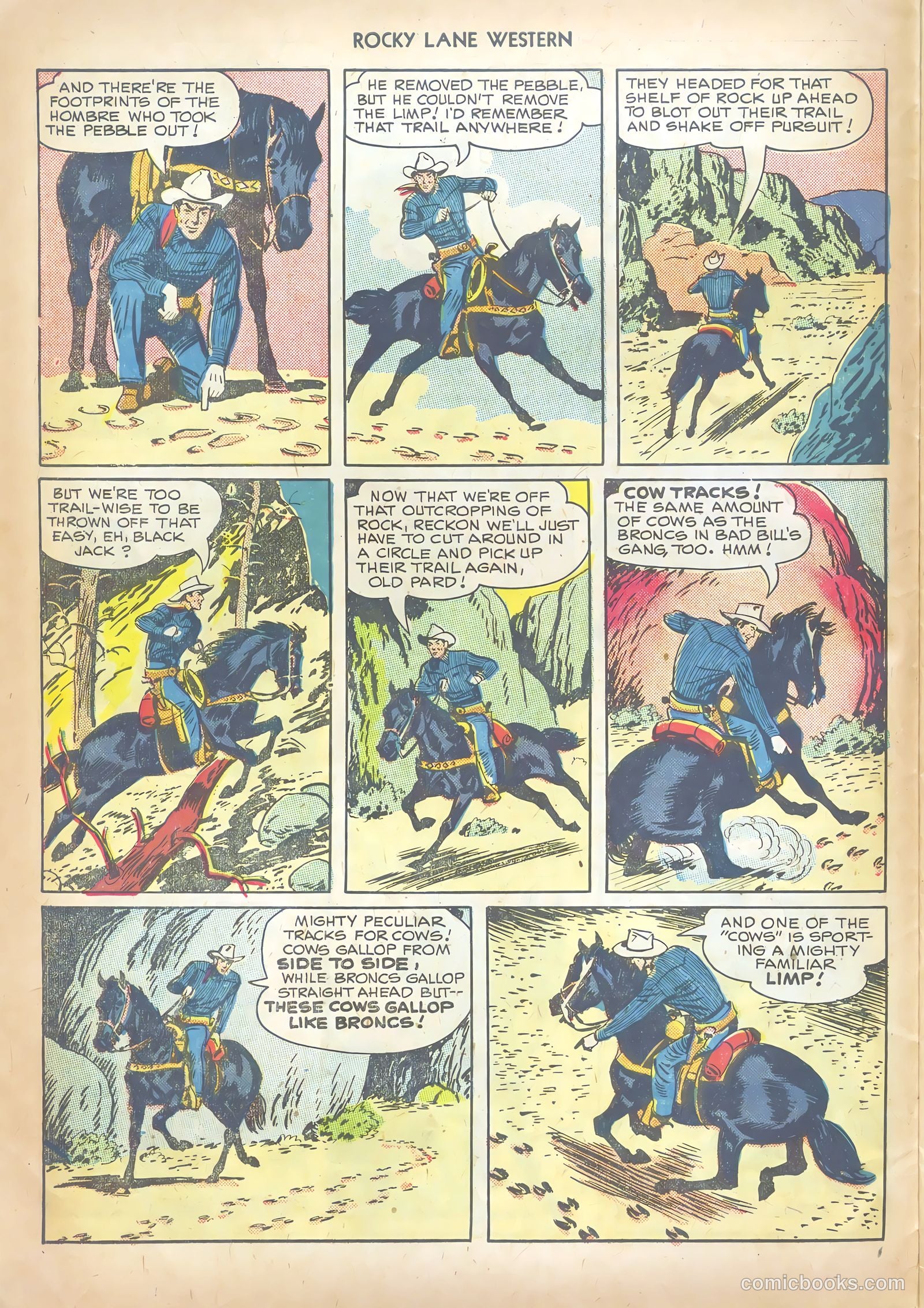Rocky Lane Western #10 (1950) — page 10 of 36