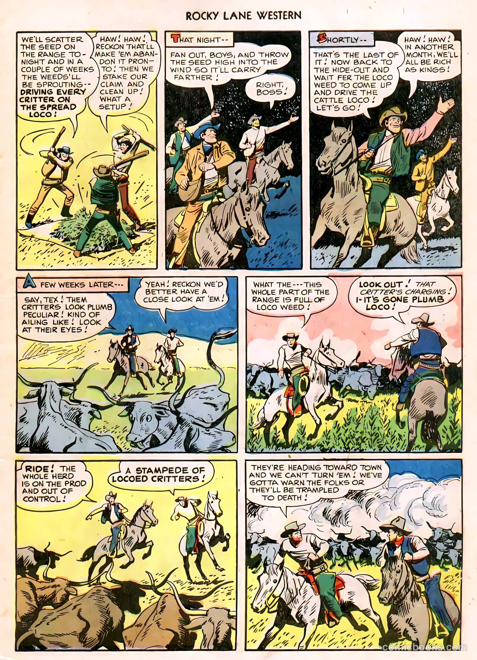 Rocky Lane Western #11 (1950) — page 6 of 50