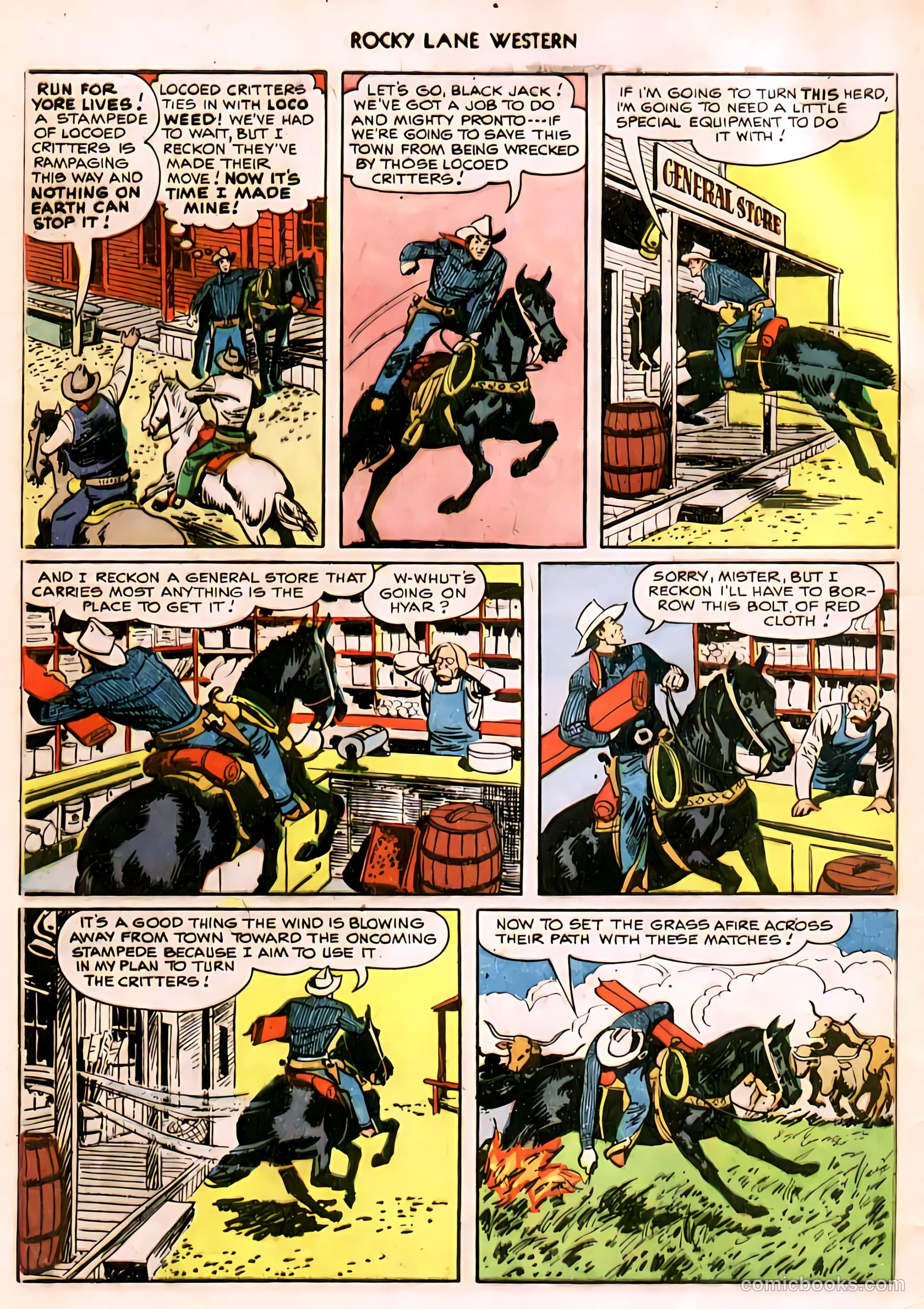Rocky Lane Western #11 (1950) — page 7 of 50