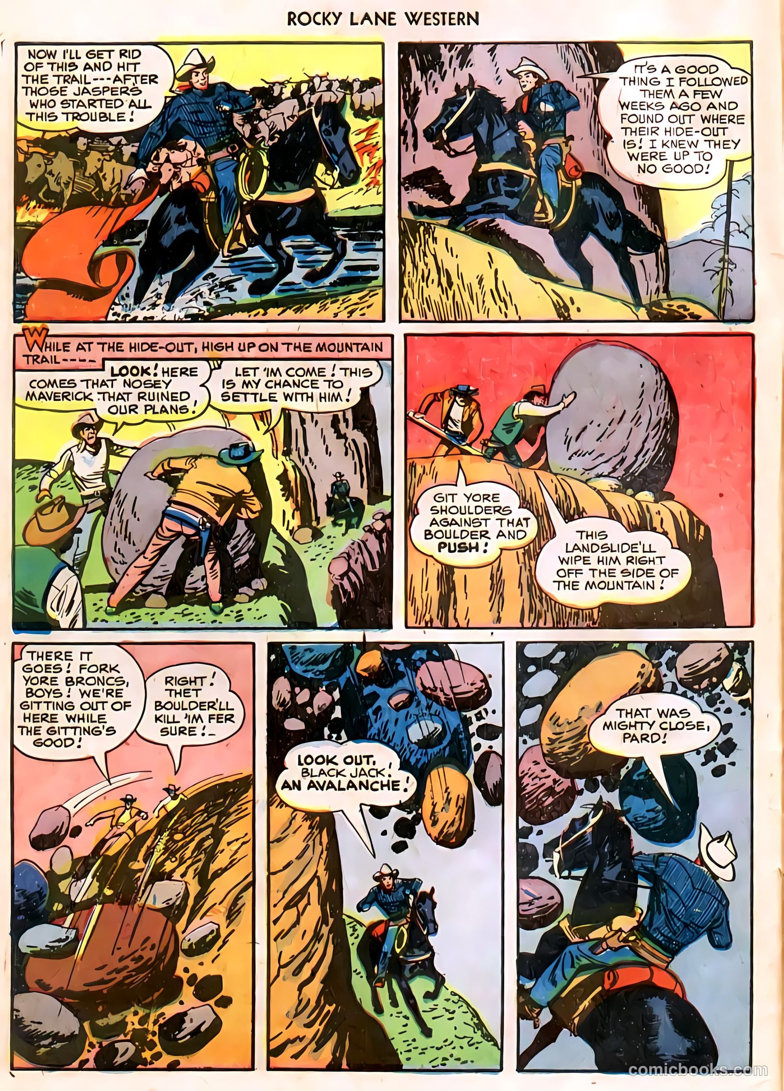 Rocky Lane Western #11 (1950) — page 9 of 50