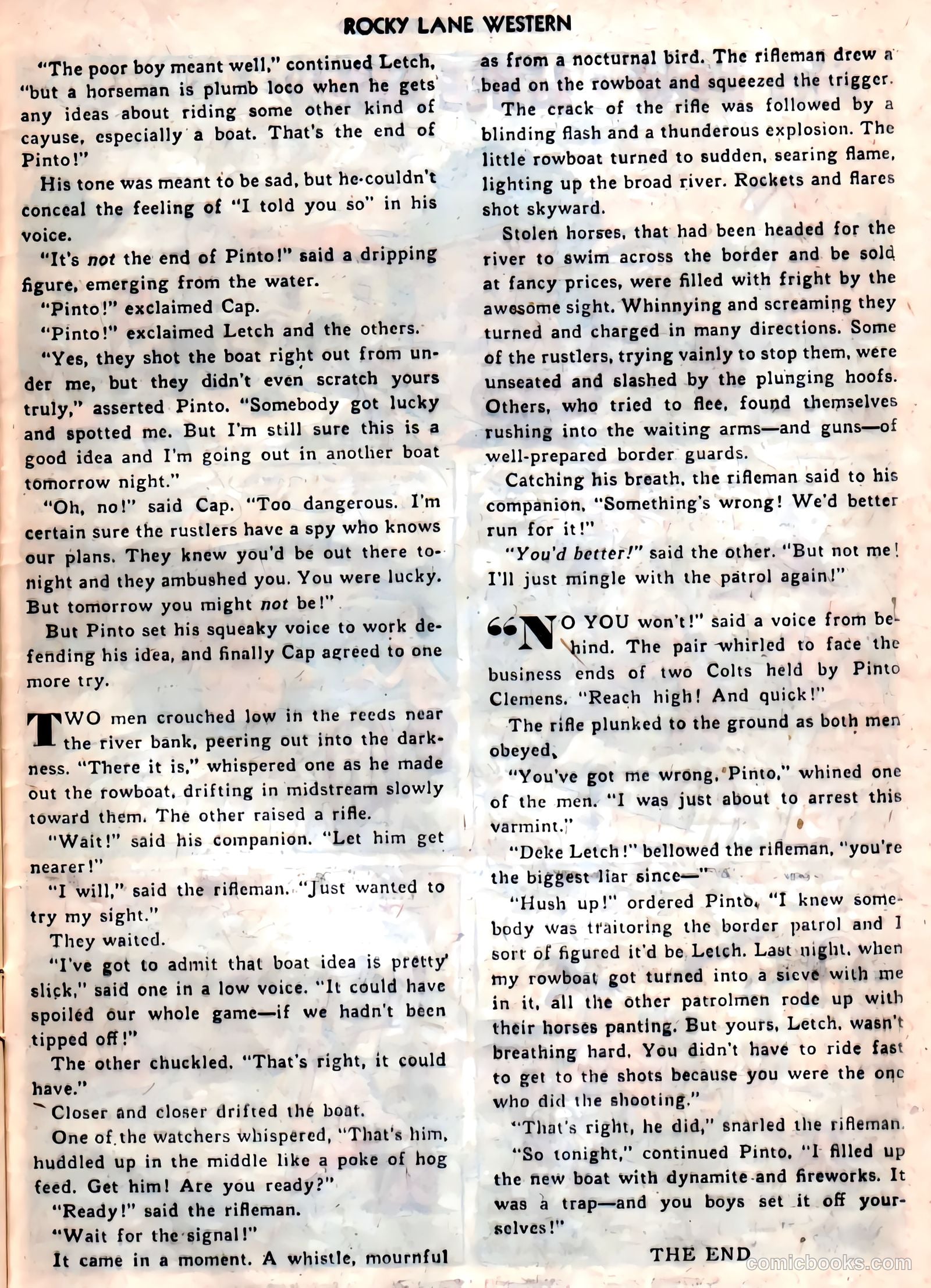 Rocky Lane Western #11 (1950) — page 36 of 50