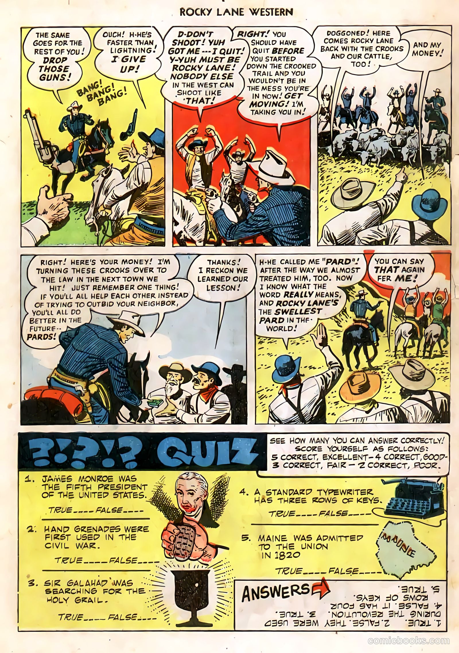 Rocky Lane Western #11 (1950) — page 49 of 50