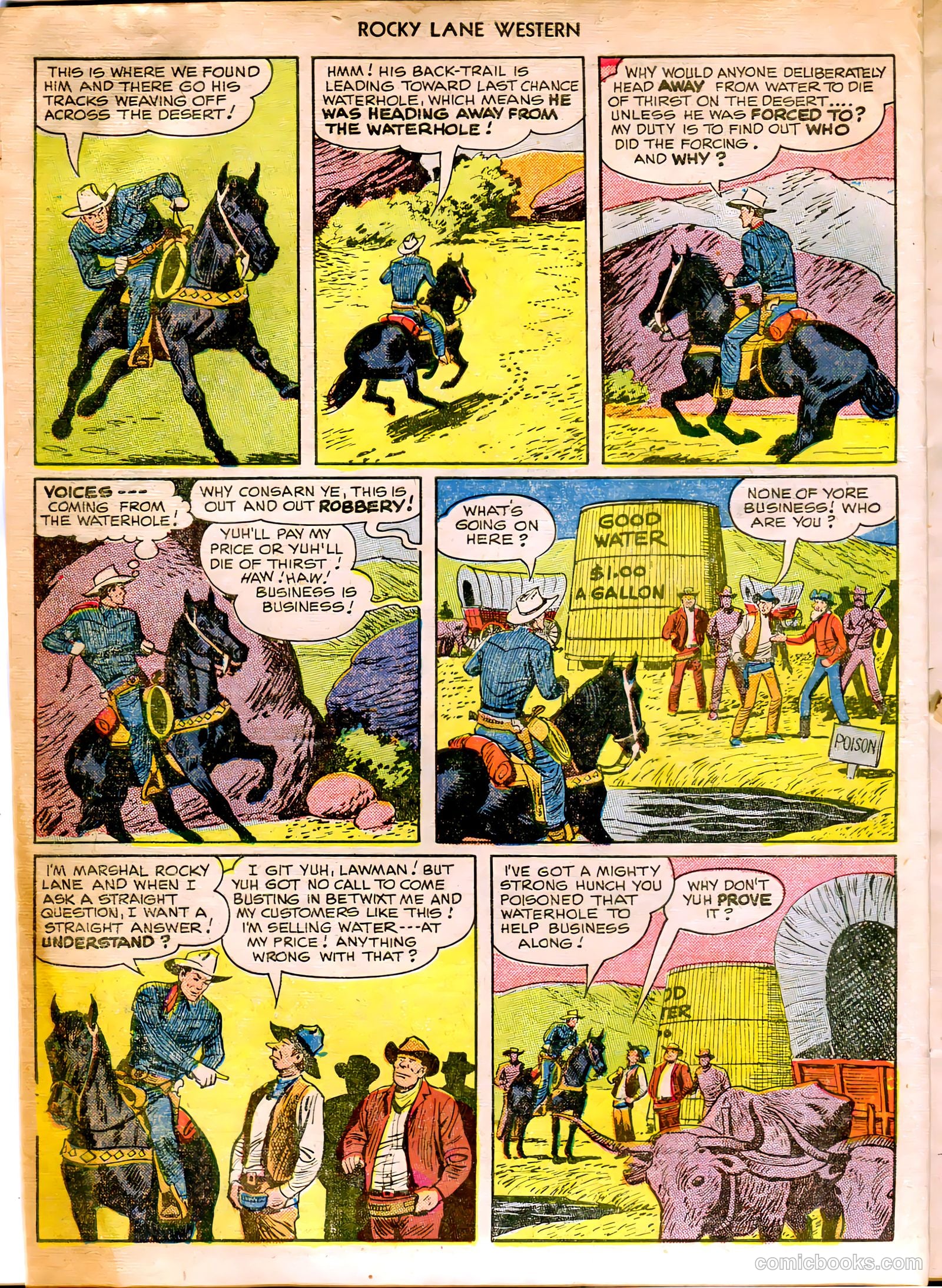 Rocky Lane Western #12 (1950) — page 6 of 52