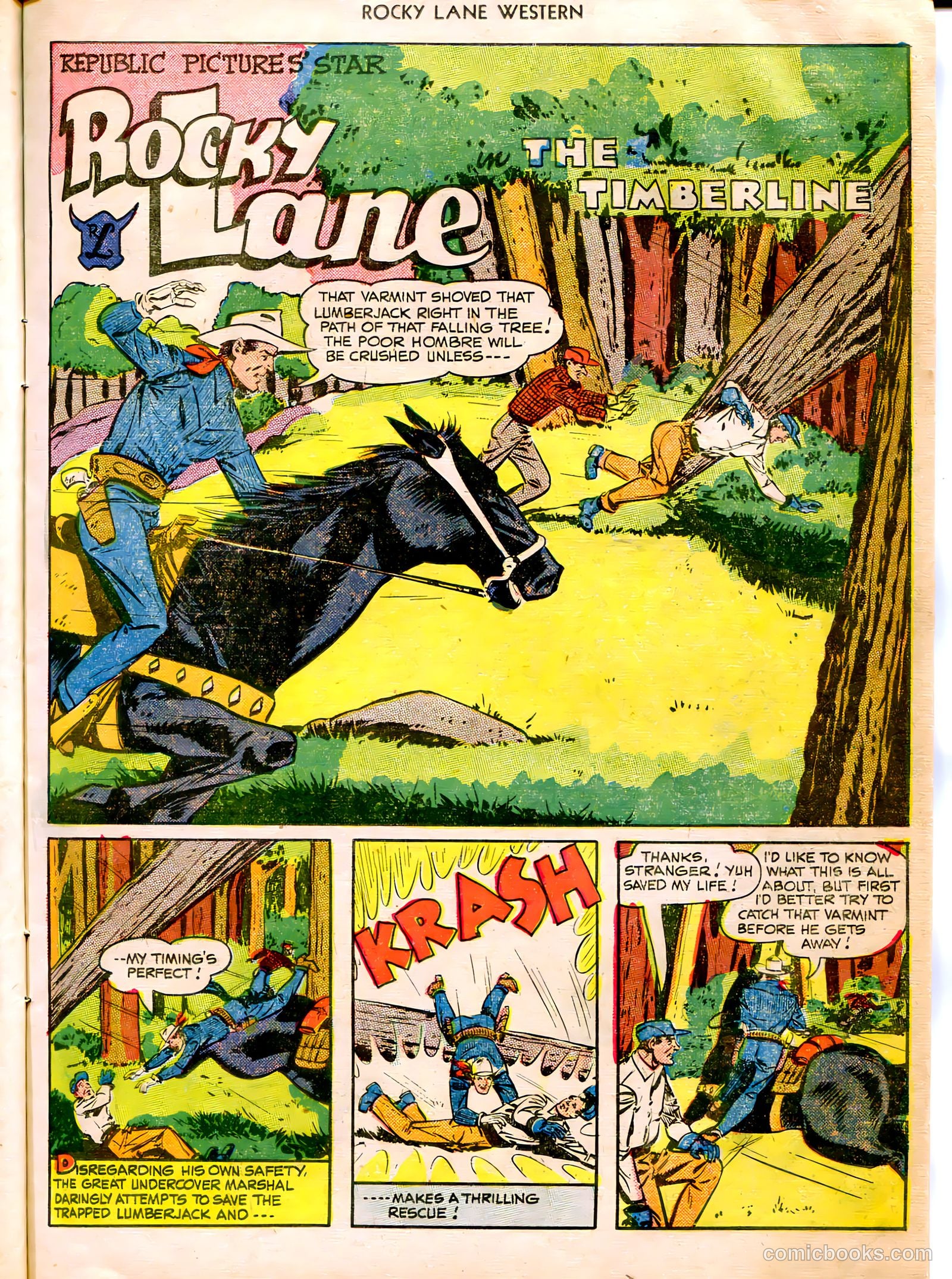 Rocky Lane Western #12 (1950) — page 15 of 52