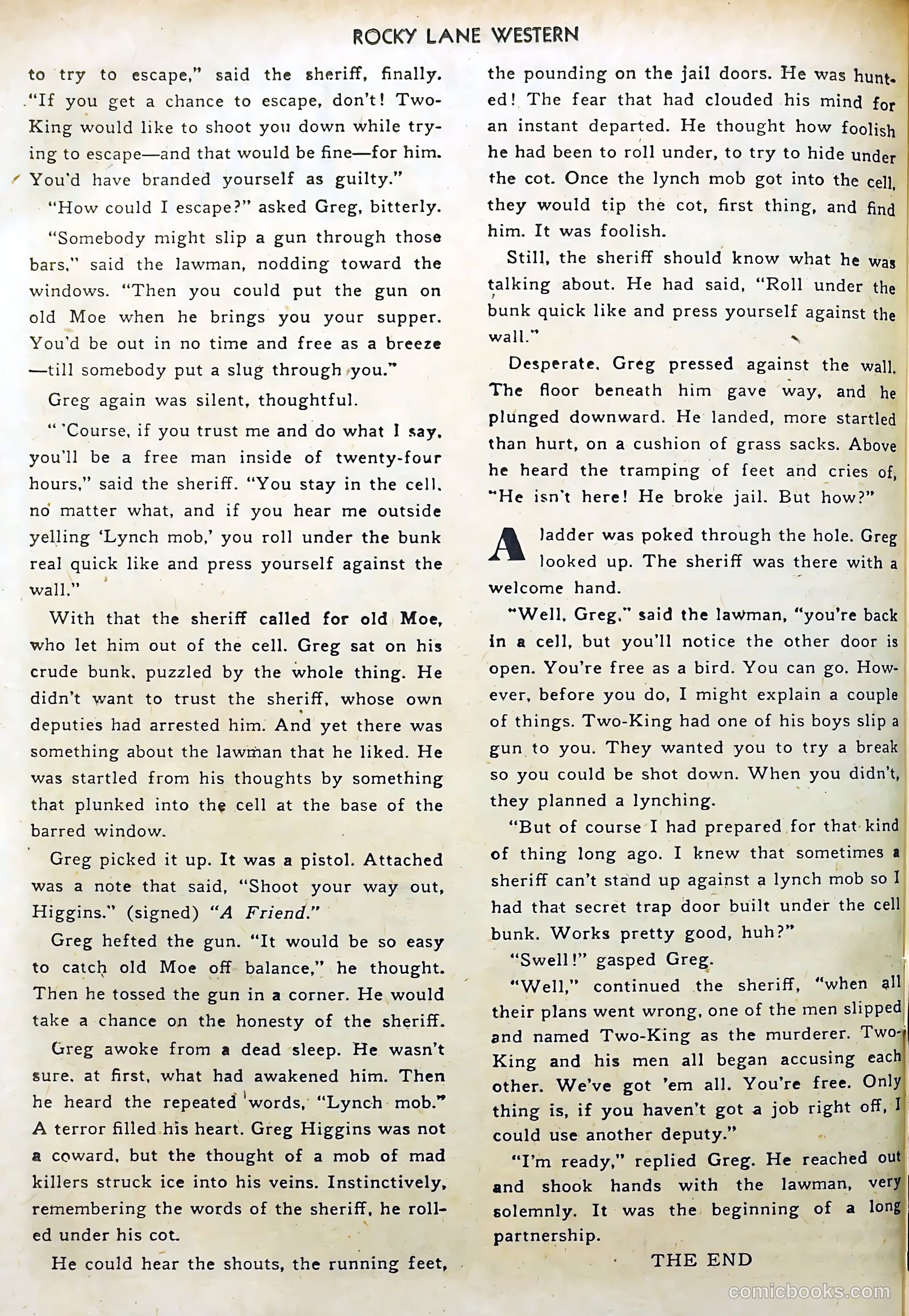 Rocky Lane Western #15 (1950) — page 38 of 52