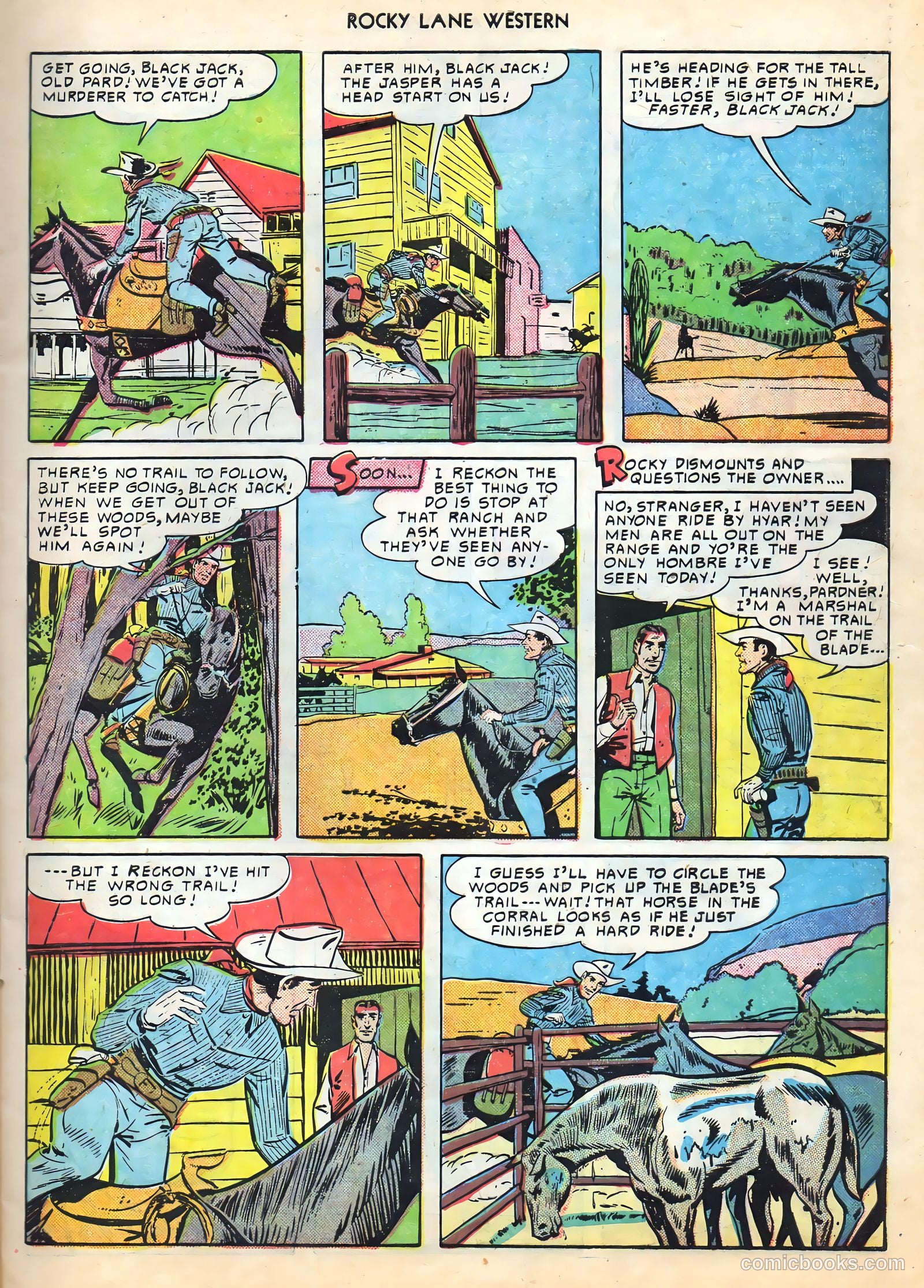 Rocky Lane Western #16 (1950) — page 21 of 52