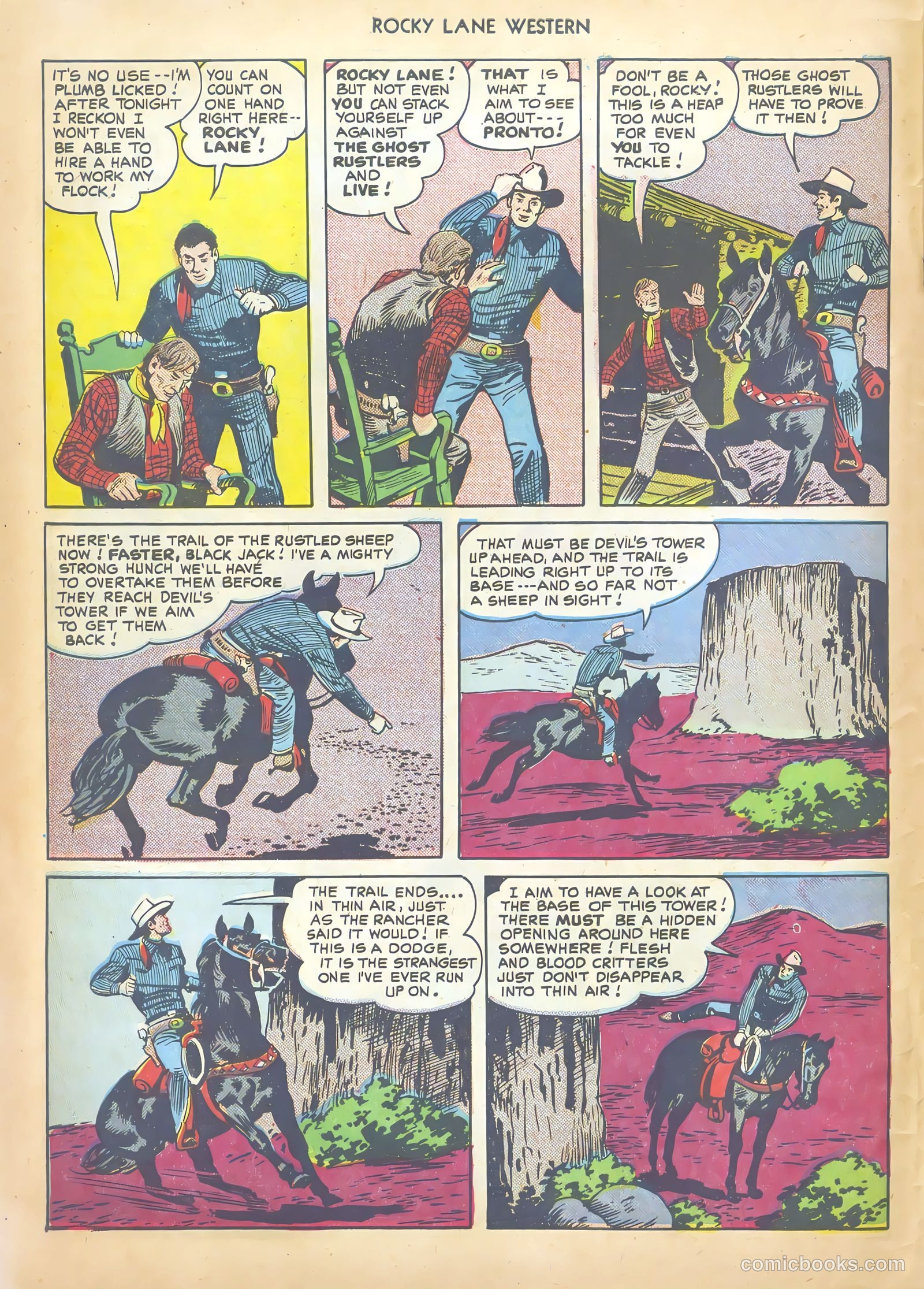 Rocky Lane Western #17 (1950) — page 6 of 52