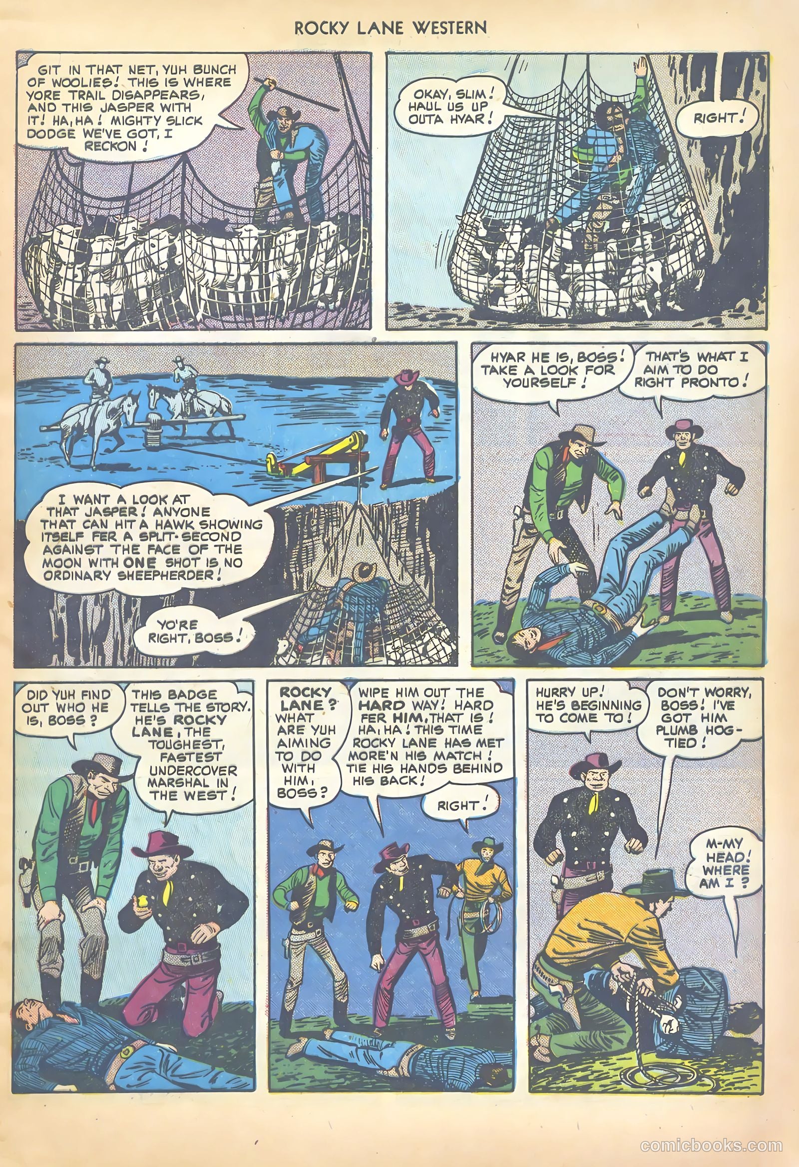 Rocky Lane Western #17 (1950) — page 9 of 52