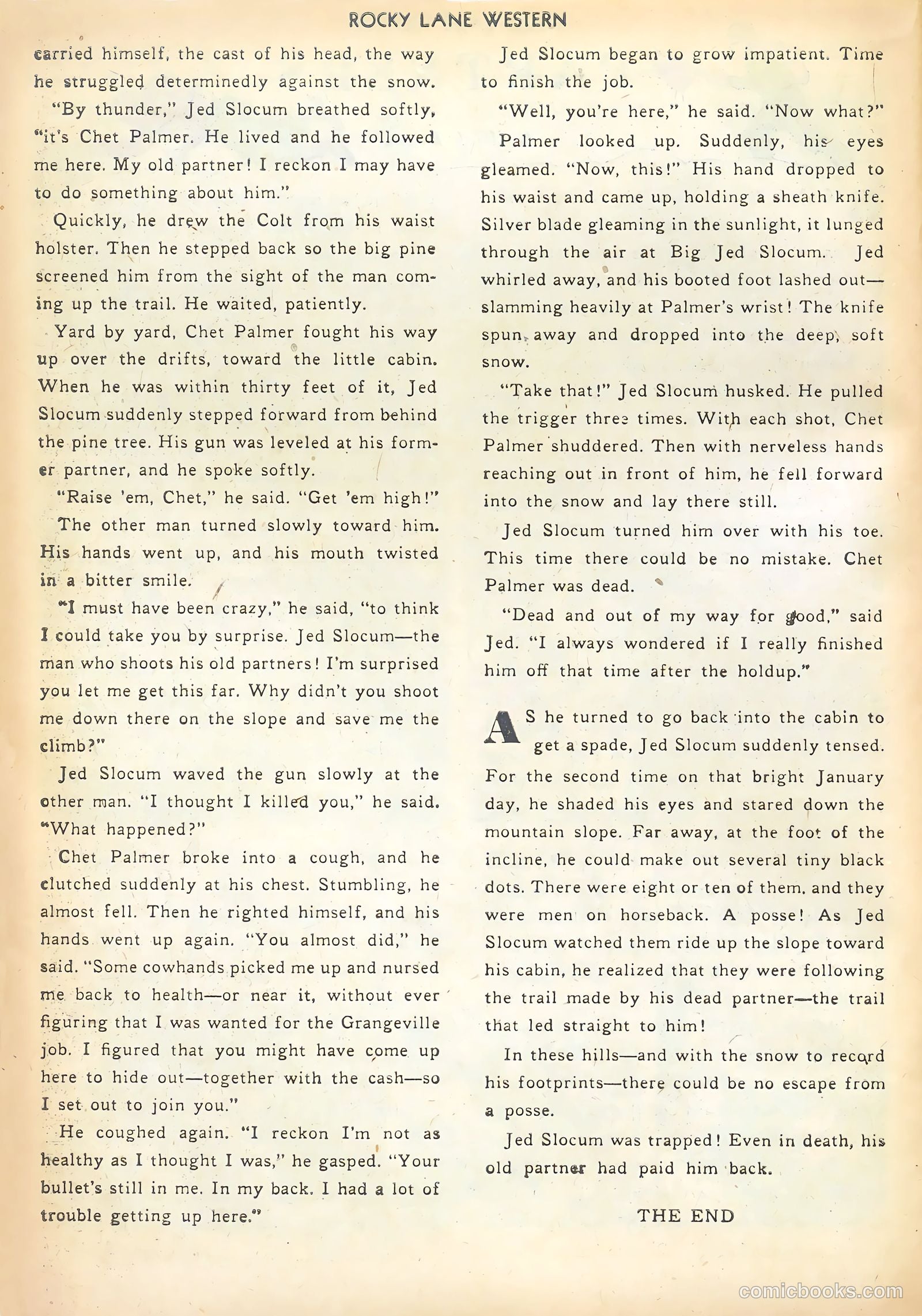 Rocky Lane Western #17 (1950) — page 34 of 52
