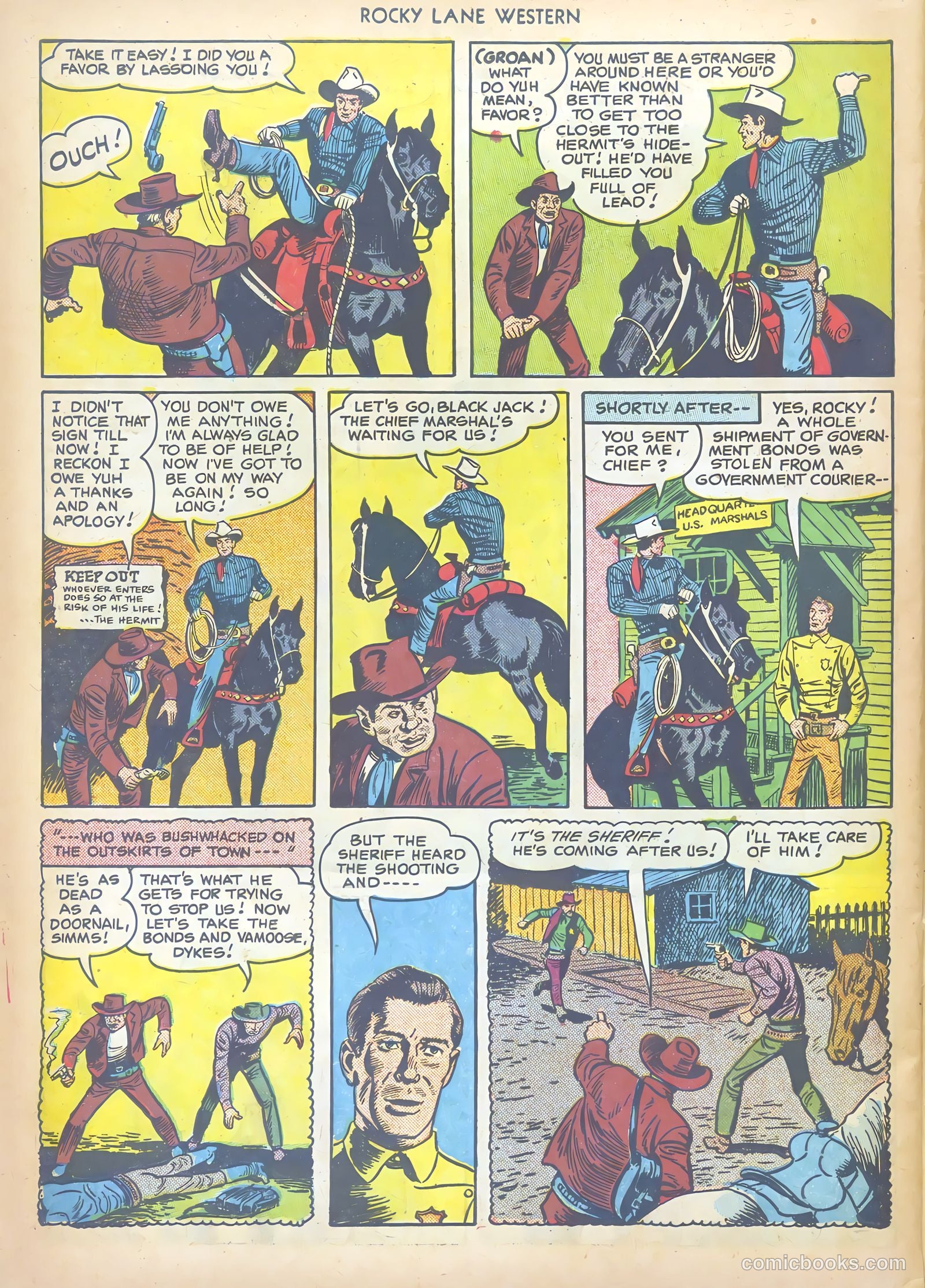 Rocky Lane Western #17 (1950) — page 42 of 52