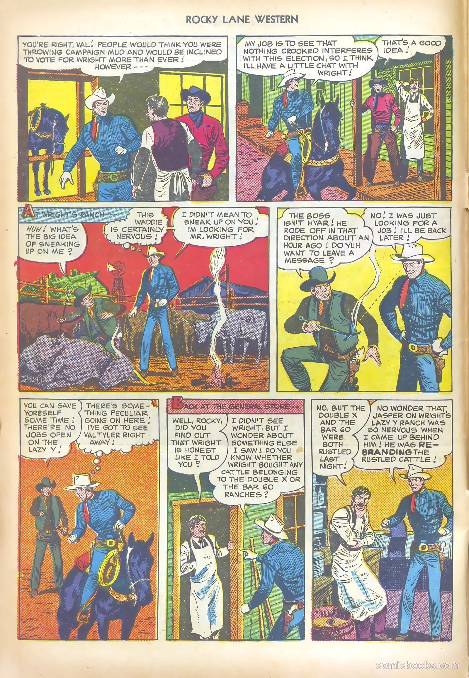 Rocky Lane Western #19 (1950) — page 6 of 52