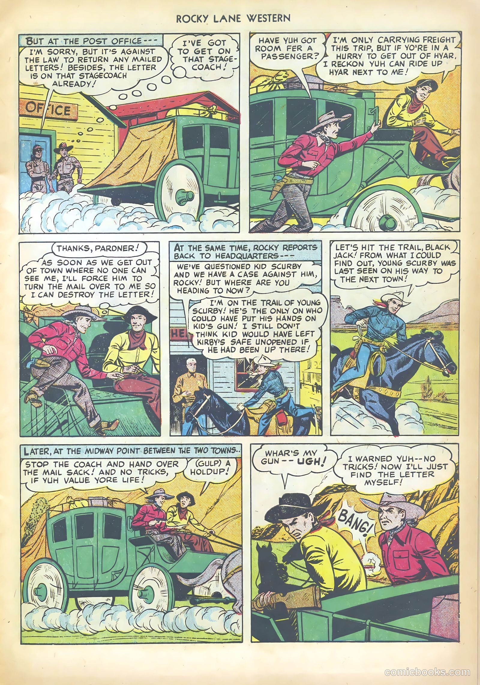 Rocky Lane Western #19 (1950) — page 21 of 52