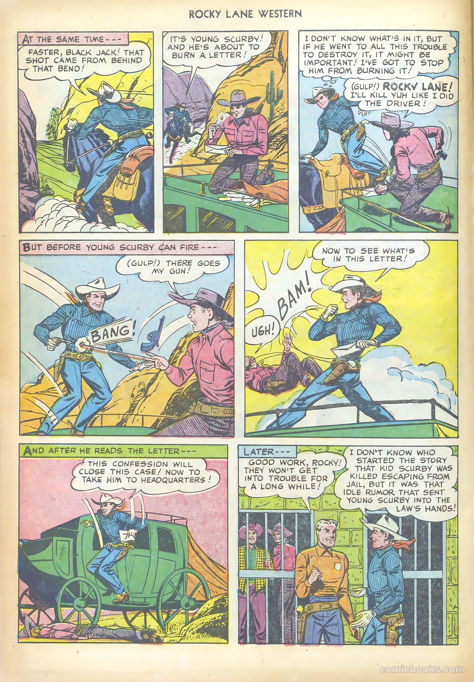 Rocky Lane Western #19 (1950) — page 22 of 52