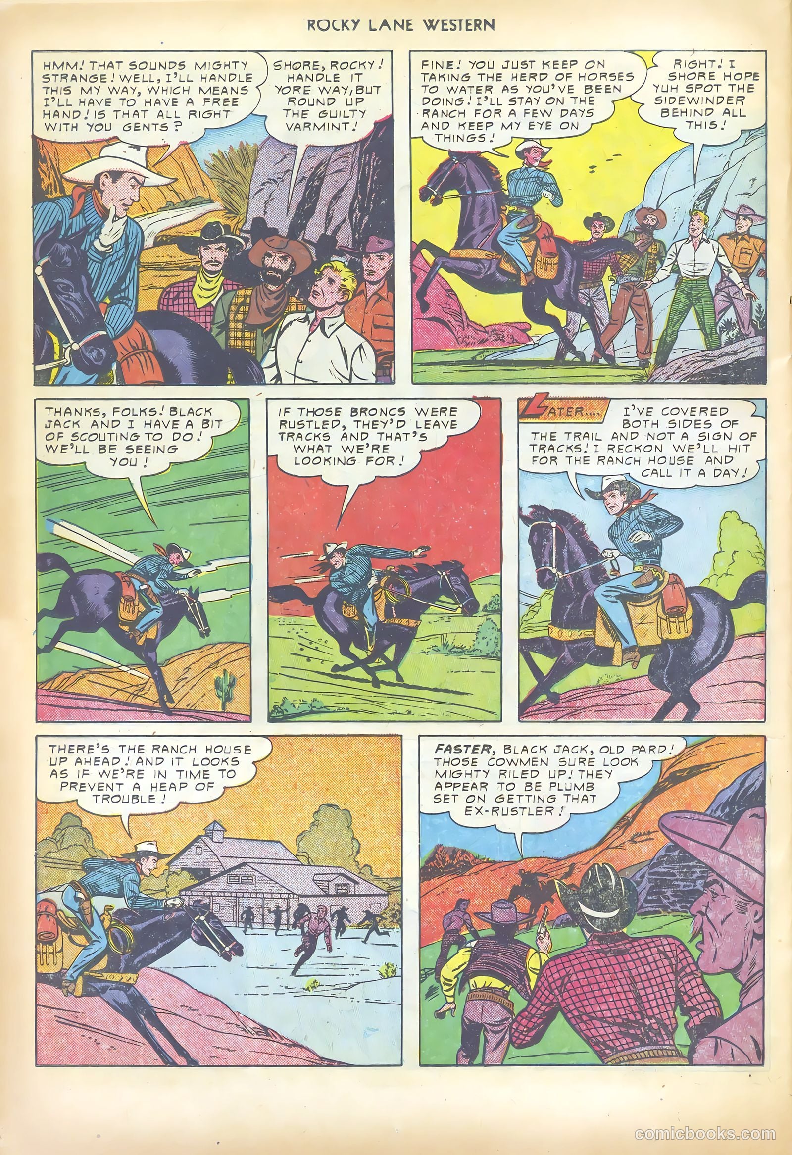 Rocky Lane Western #19 (1950) — page 30 of 52