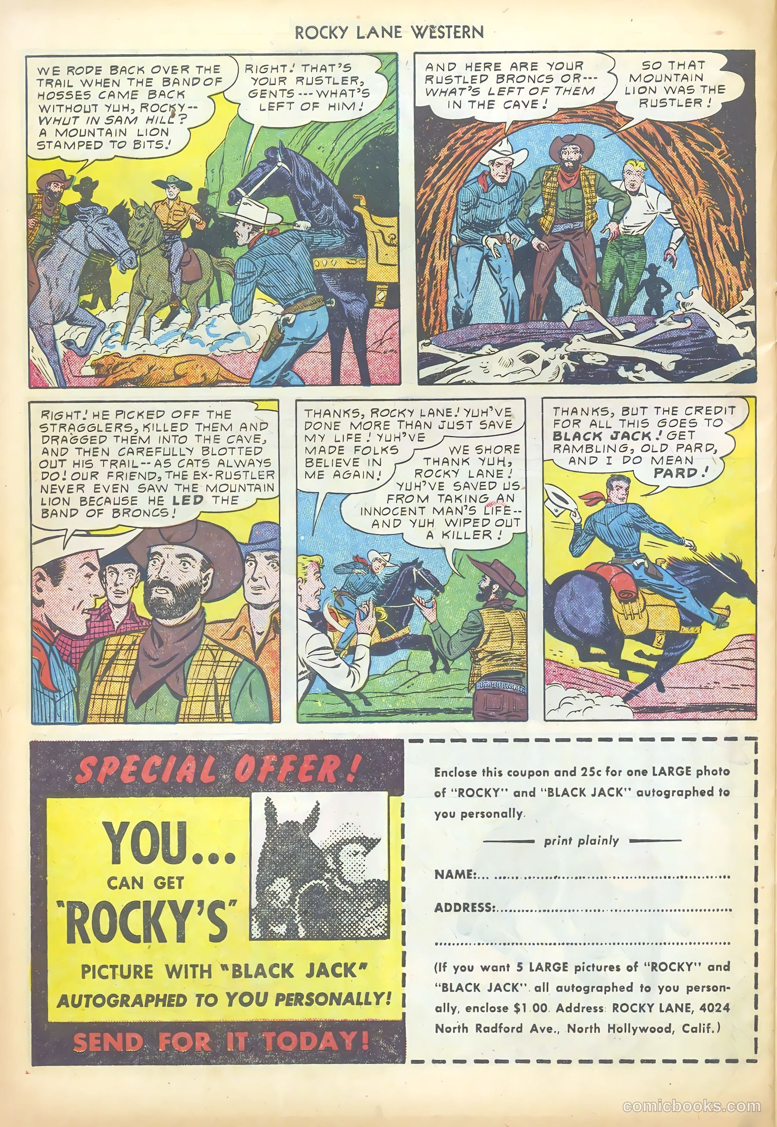 Rocky Lane Western #19 (1950) — page 34 of 52