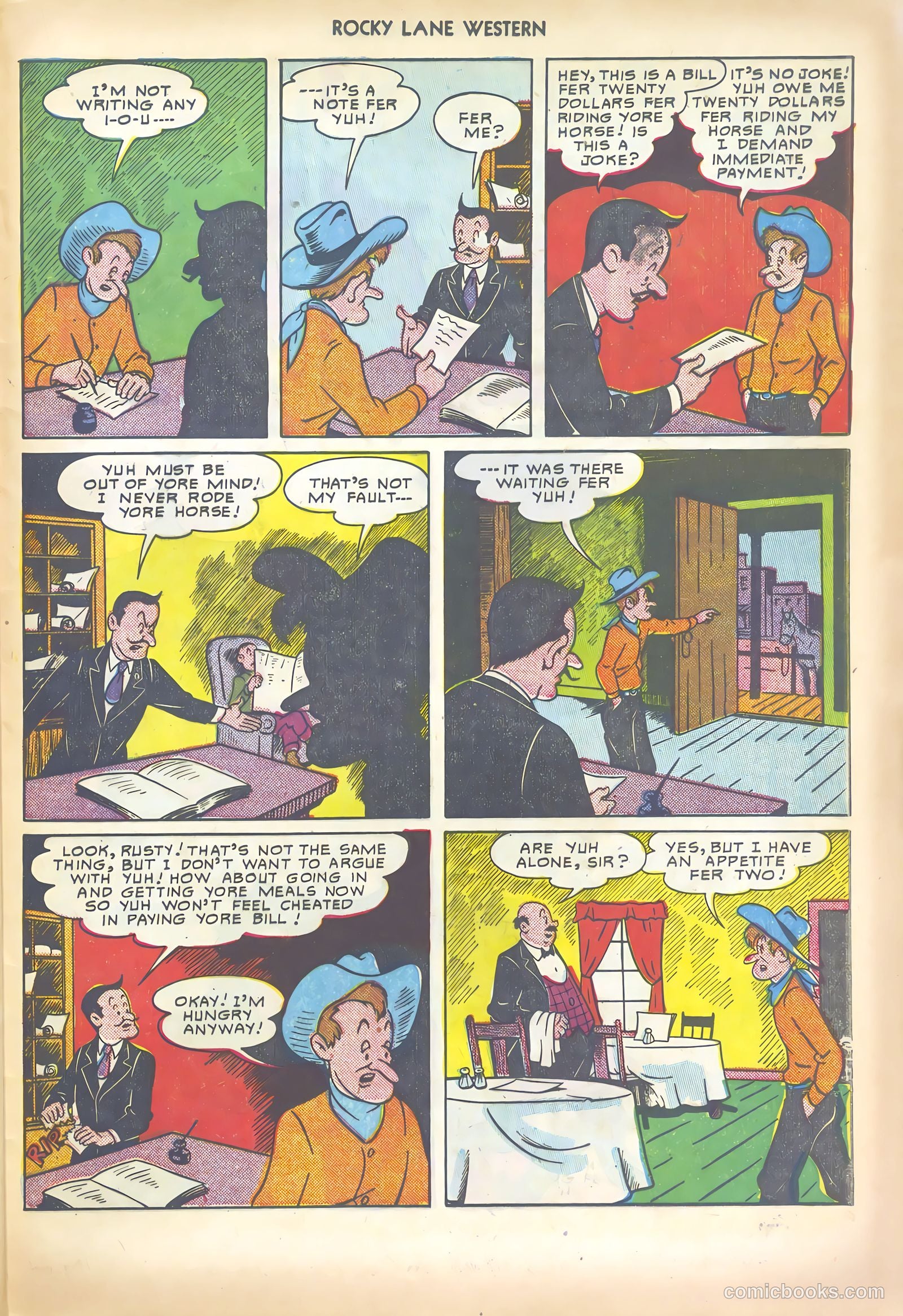 Rocky Lane Western #19 (1950) — page 37 of 52