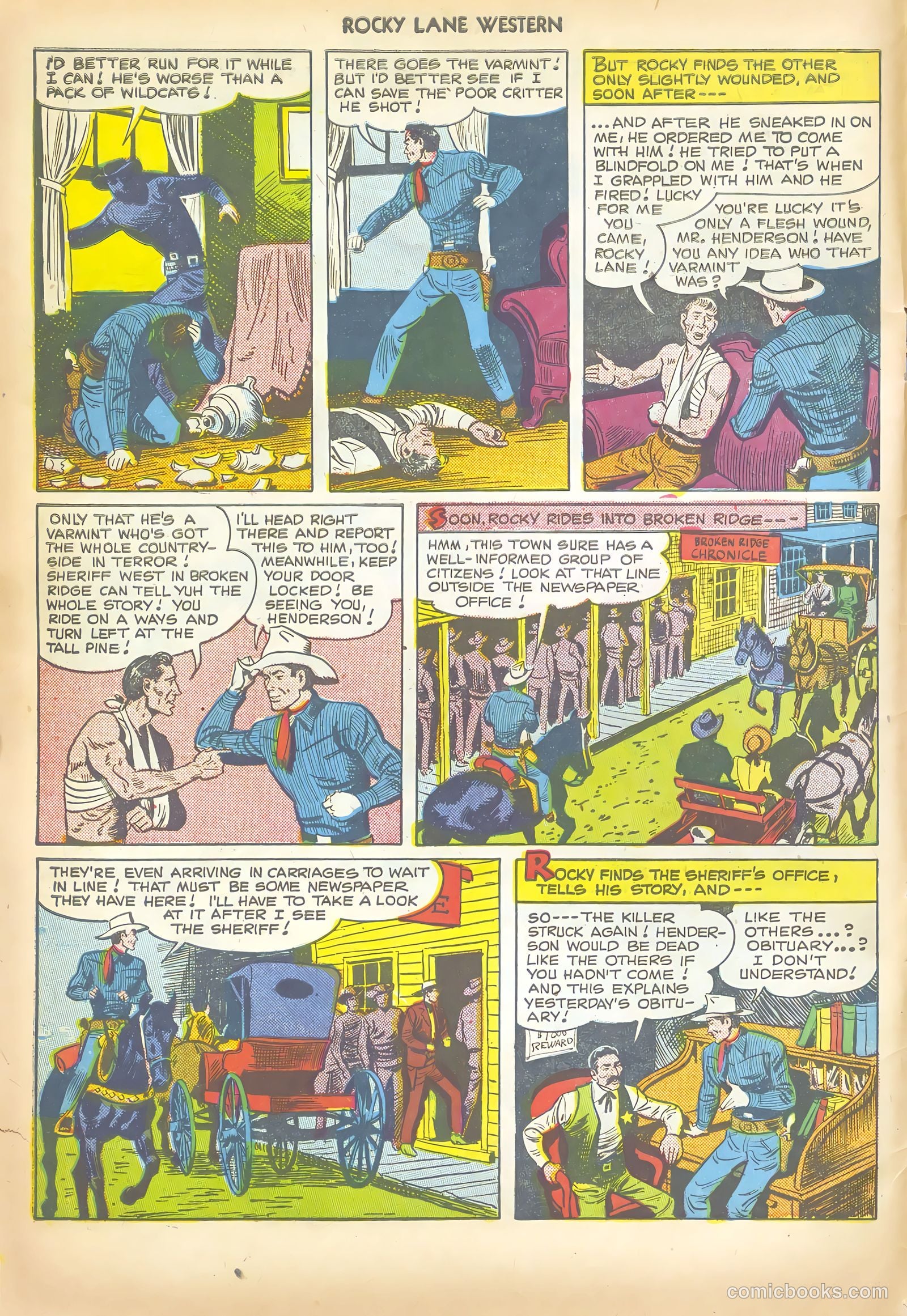 Rocky Lane Western #20 (1950) — page 6 of 52