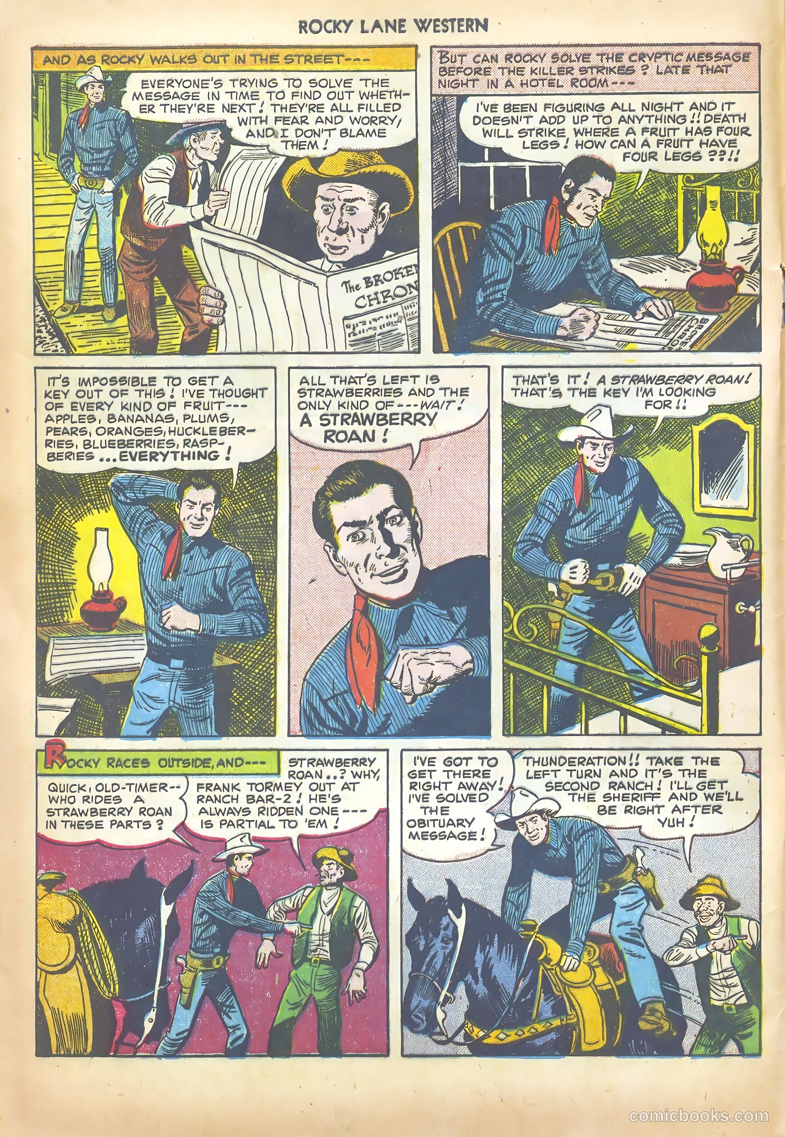 Rocky Lane Western #20 (1950) — page 8 of 52