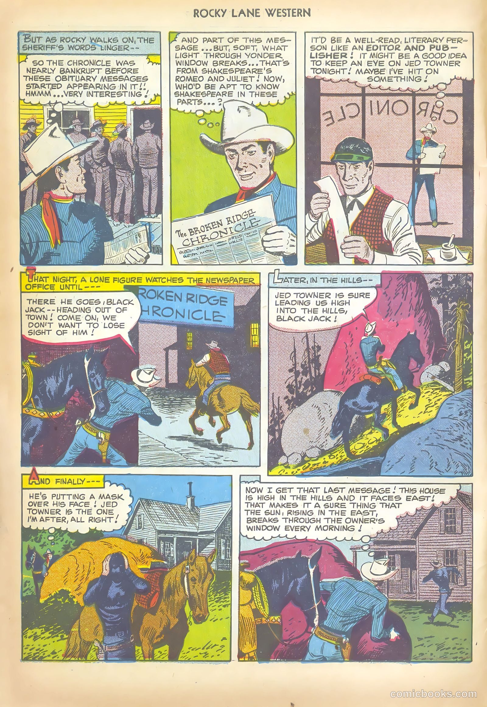 Rocky Lane Western #20 (1950) — page 10 of 52