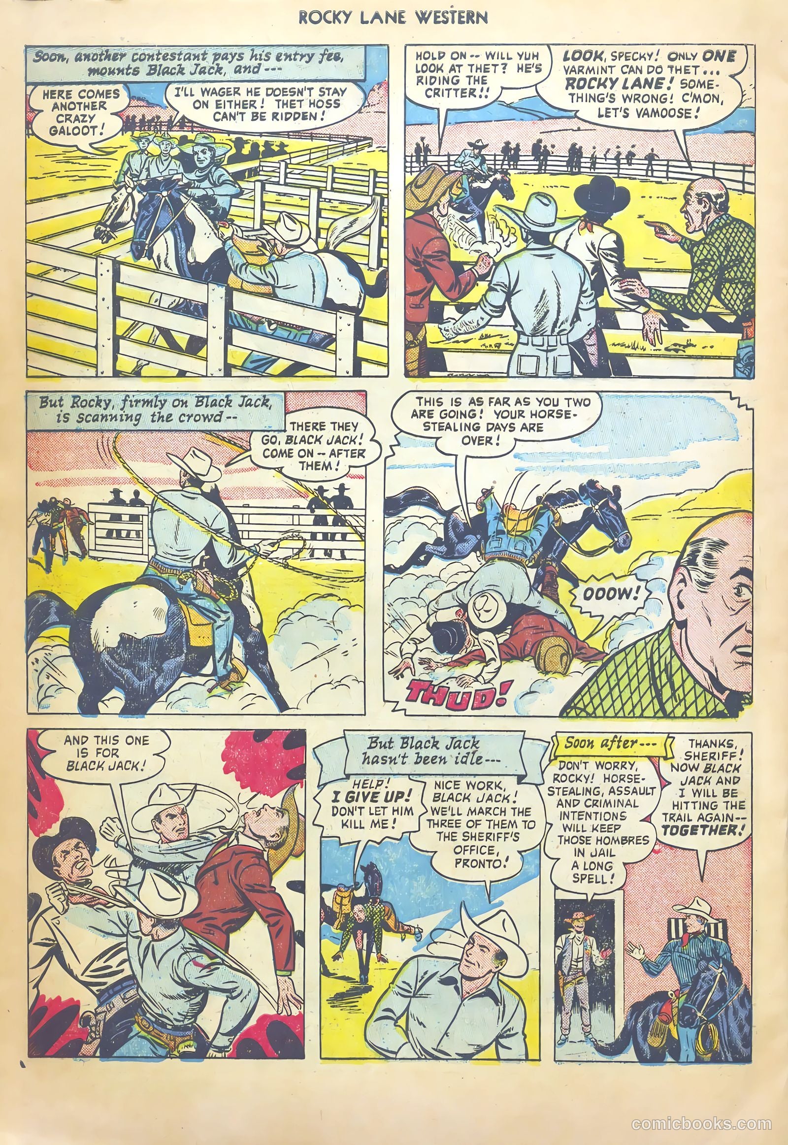 Rocky Lane Western #20 (1950) — page 32 of 52