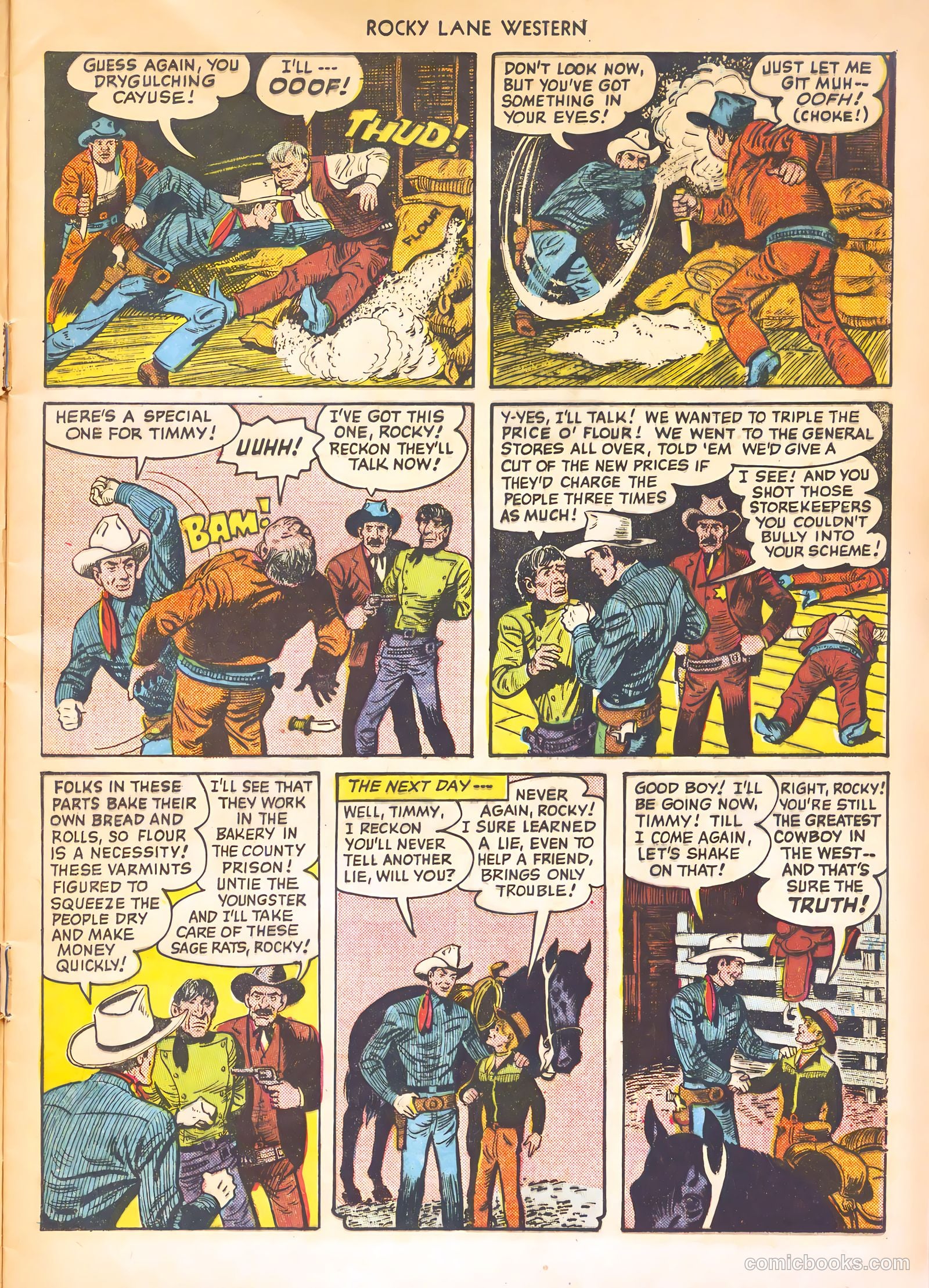 Rocky Lane Western #21 (1951) — page 13 of 52