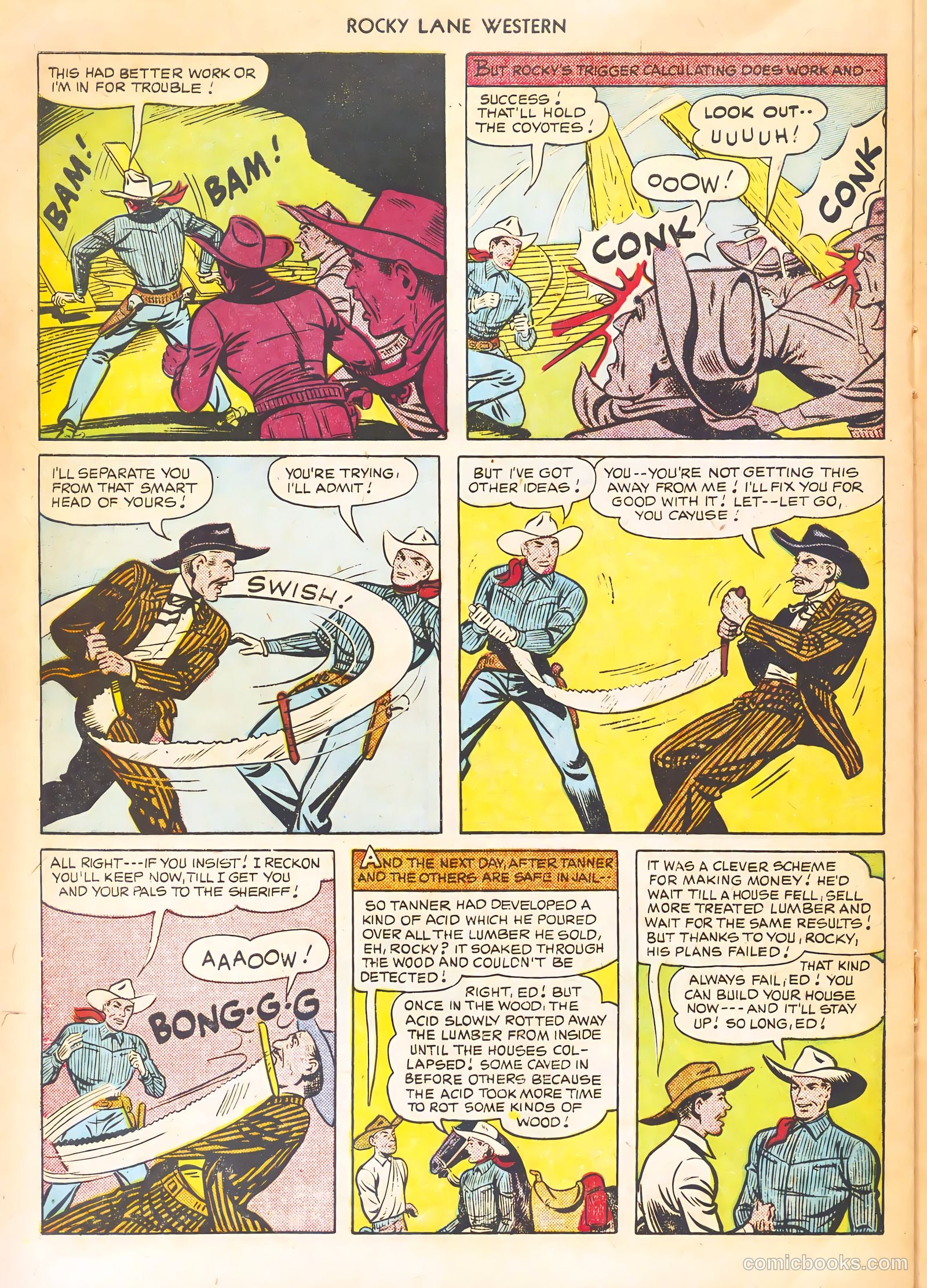 Rocky Lane Western #21 (1951) — page 32 of 52