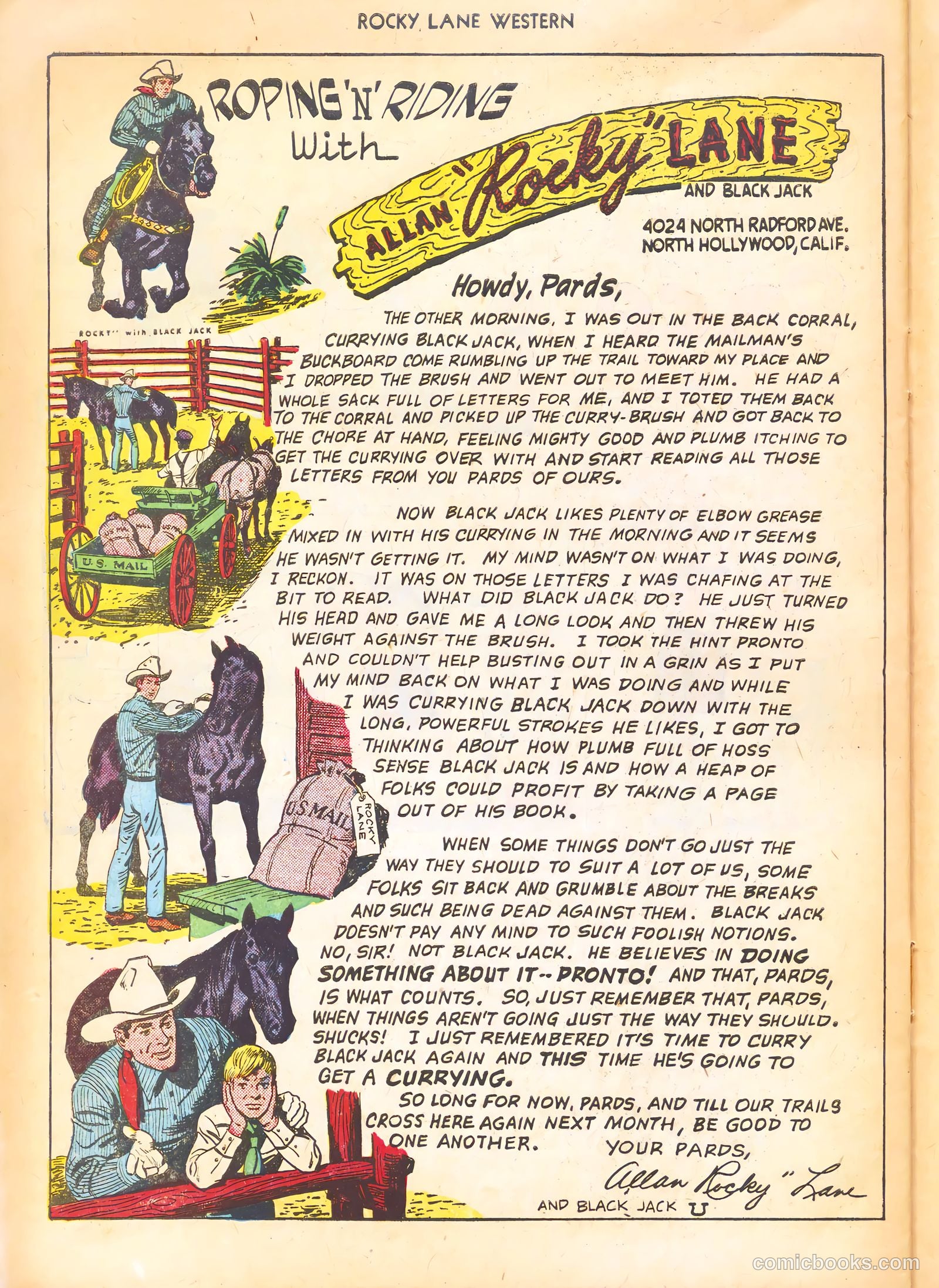 Rocky Lane Western #21 (1951) — page 34 of 52