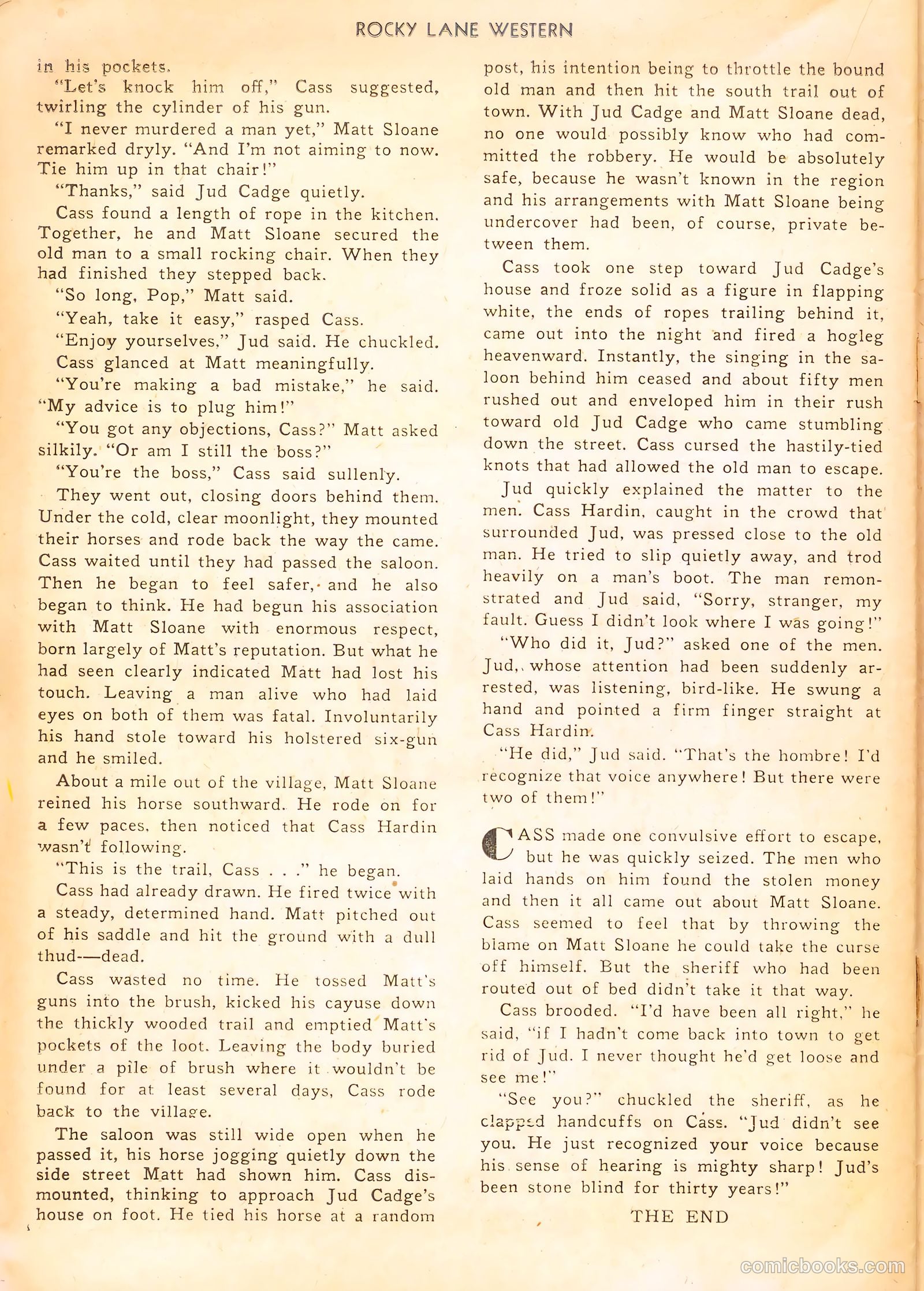 Rocky Lane Western #21 (1951) — page 38 of 52