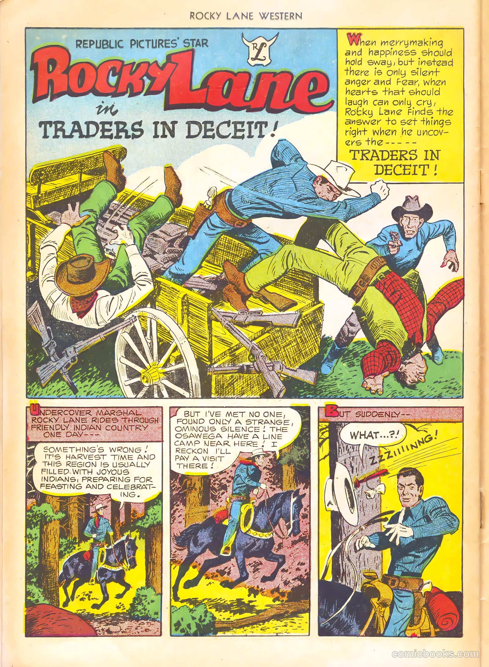 Rocky Lane Western #21 (1951) — page 42 of 52