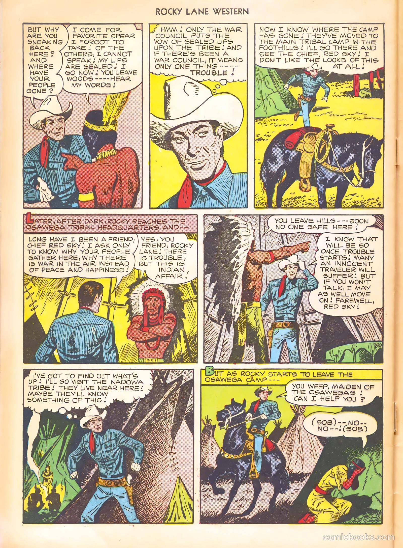 Rocky Lane Western #21 (1951) — page 44 of 52