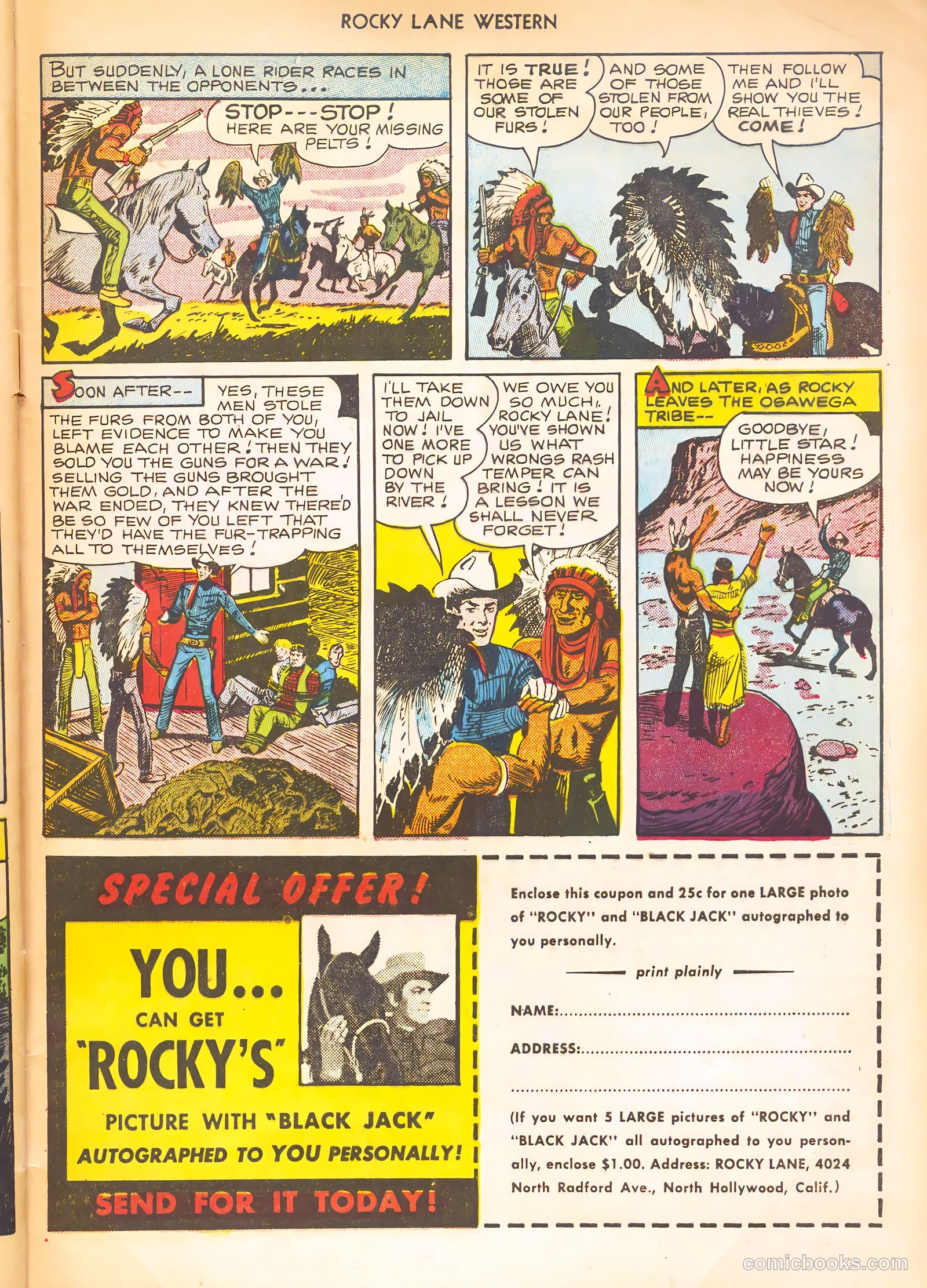 Rocky Lane Western #21 (1951) — page 49 of 52
