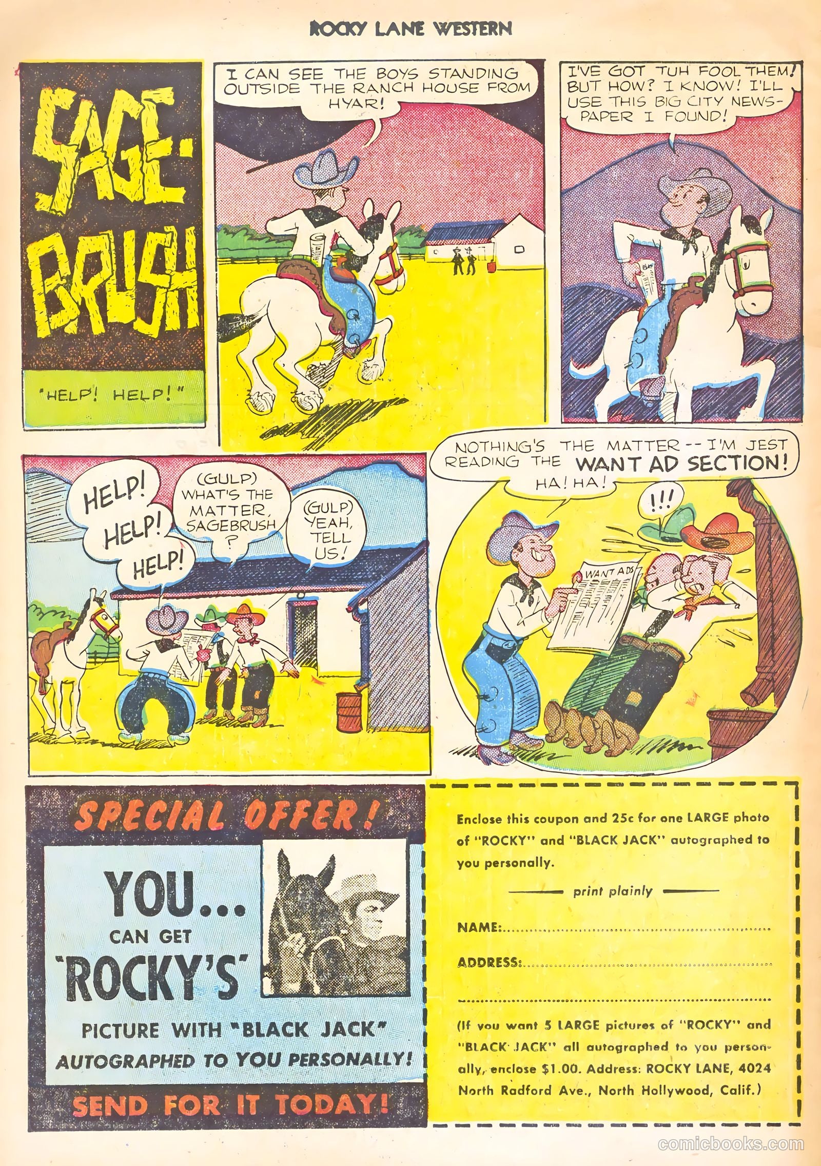 Rocky Lane Western #22 (1951) — page 26 of 36