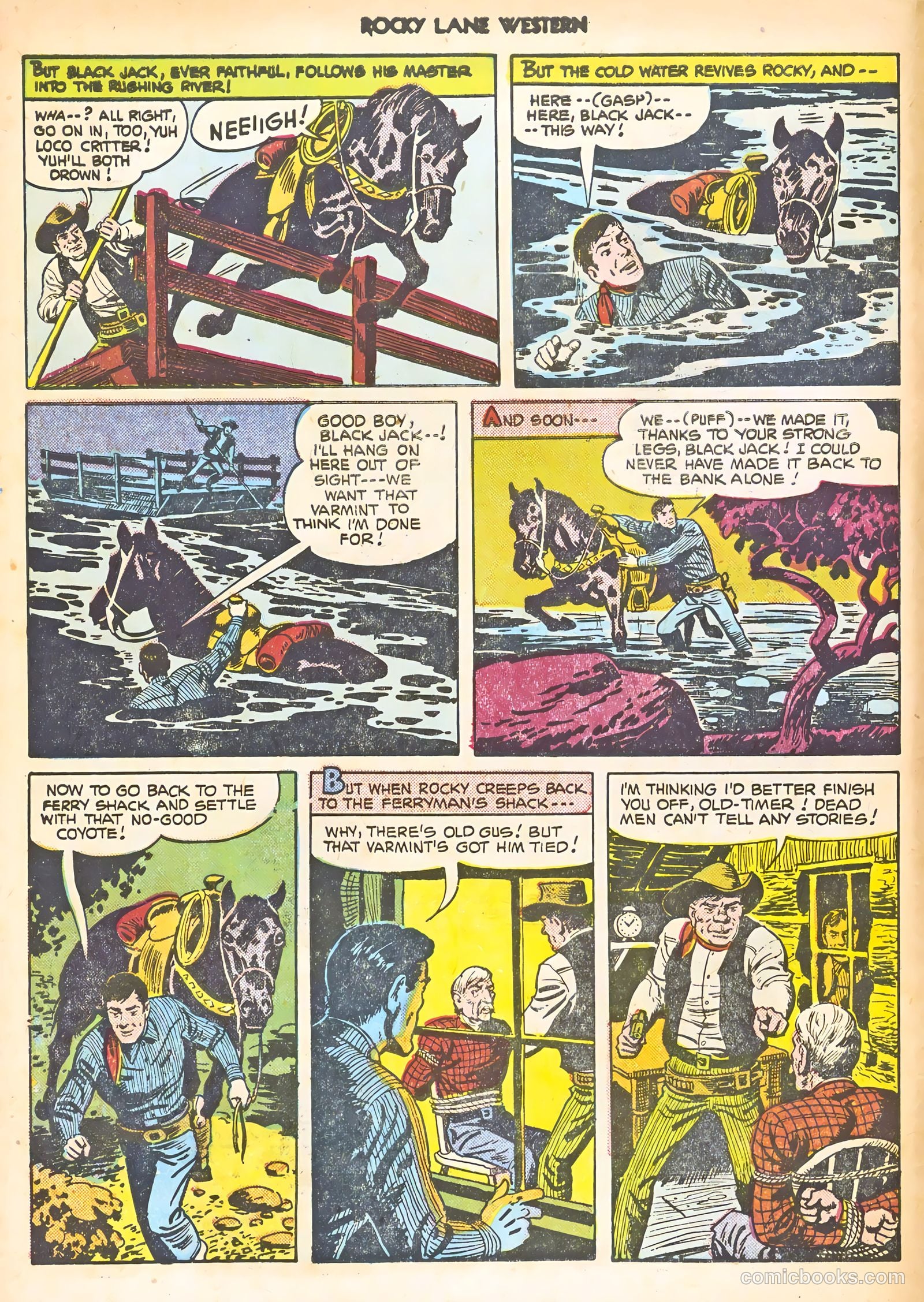 Rocky Lane Western #24 (1951) — page 6 of 52