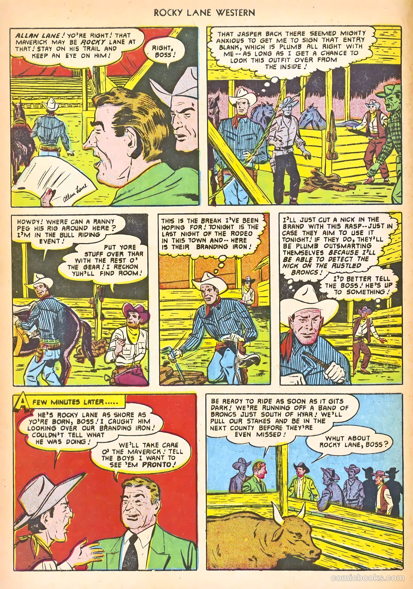 Rocky Lane Western #24 (1951) — page 20 of 52
