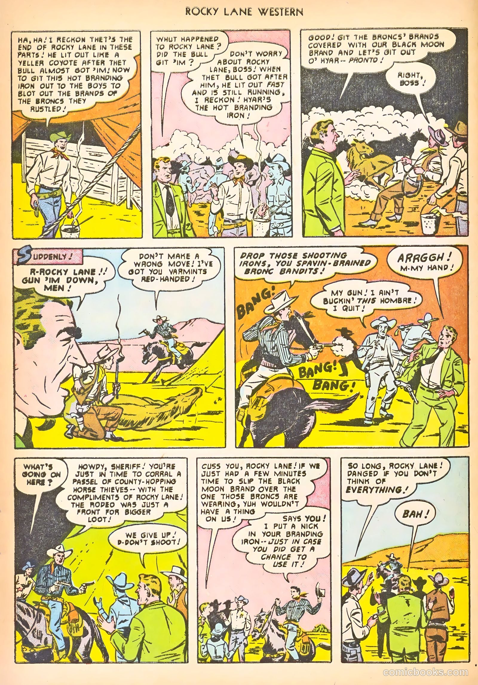 Rocky Lane Western #24 (1951) — page 22 of 52