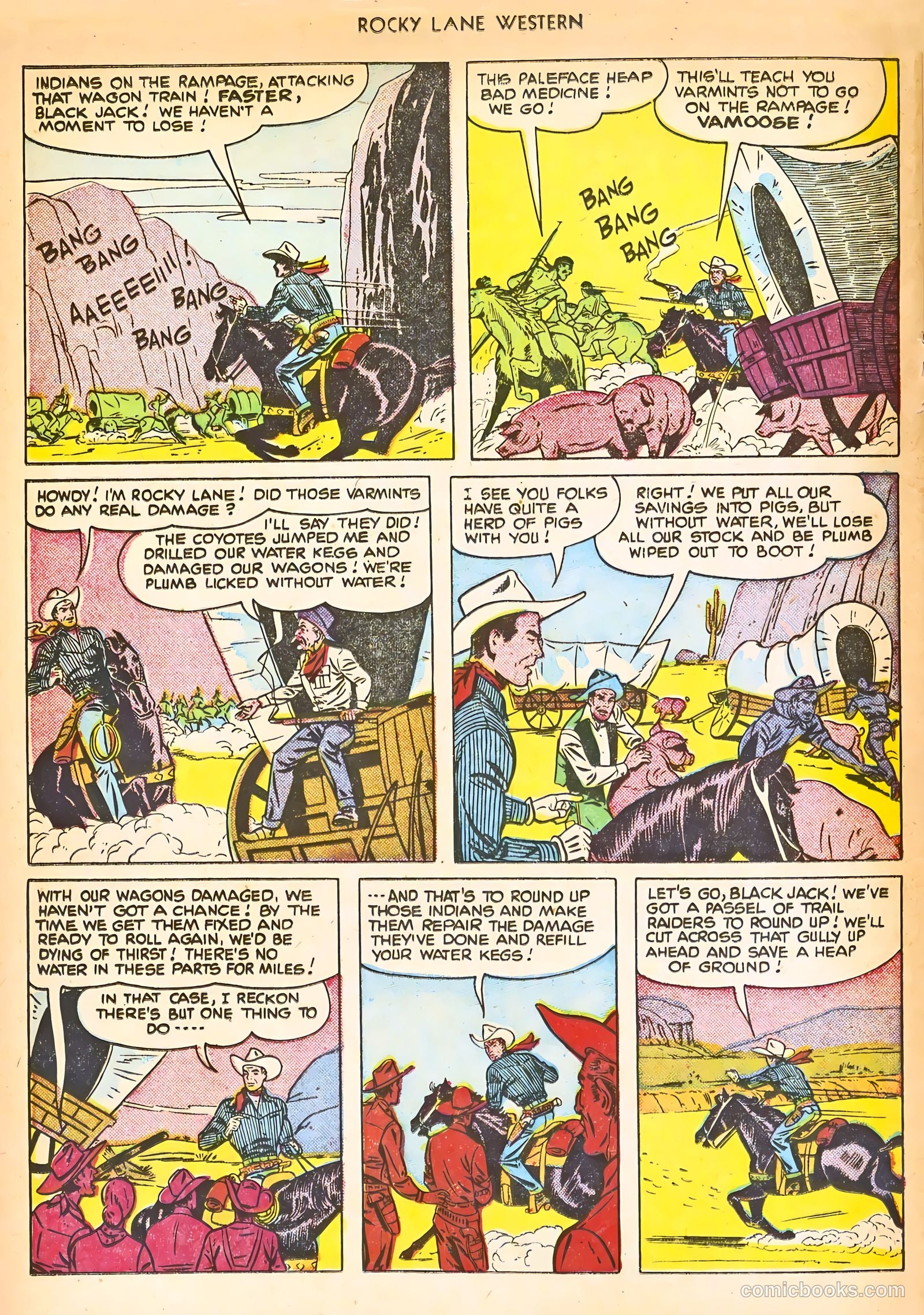 Rocky Lane Western #24 (1951) — page 28 of 52