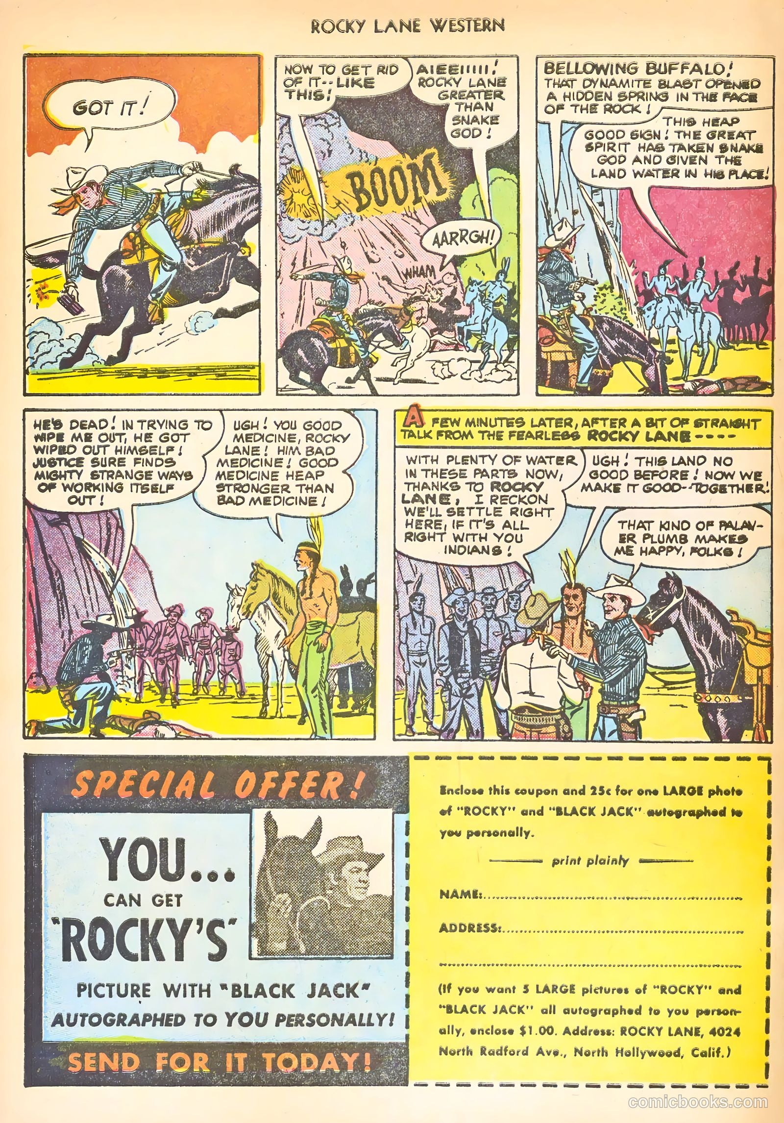 Rocky Lane Western #24 (1951) — page 34 of 52