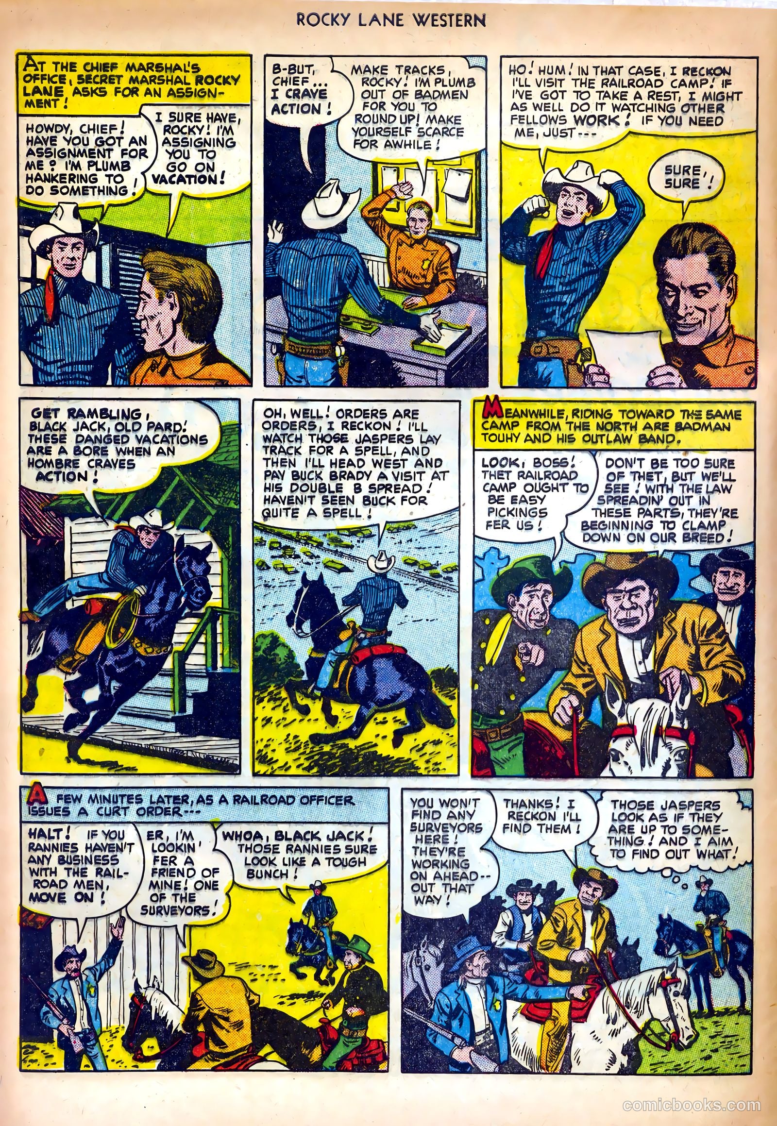 Rocky Lane Western #25 (1951) — page 4 of 36