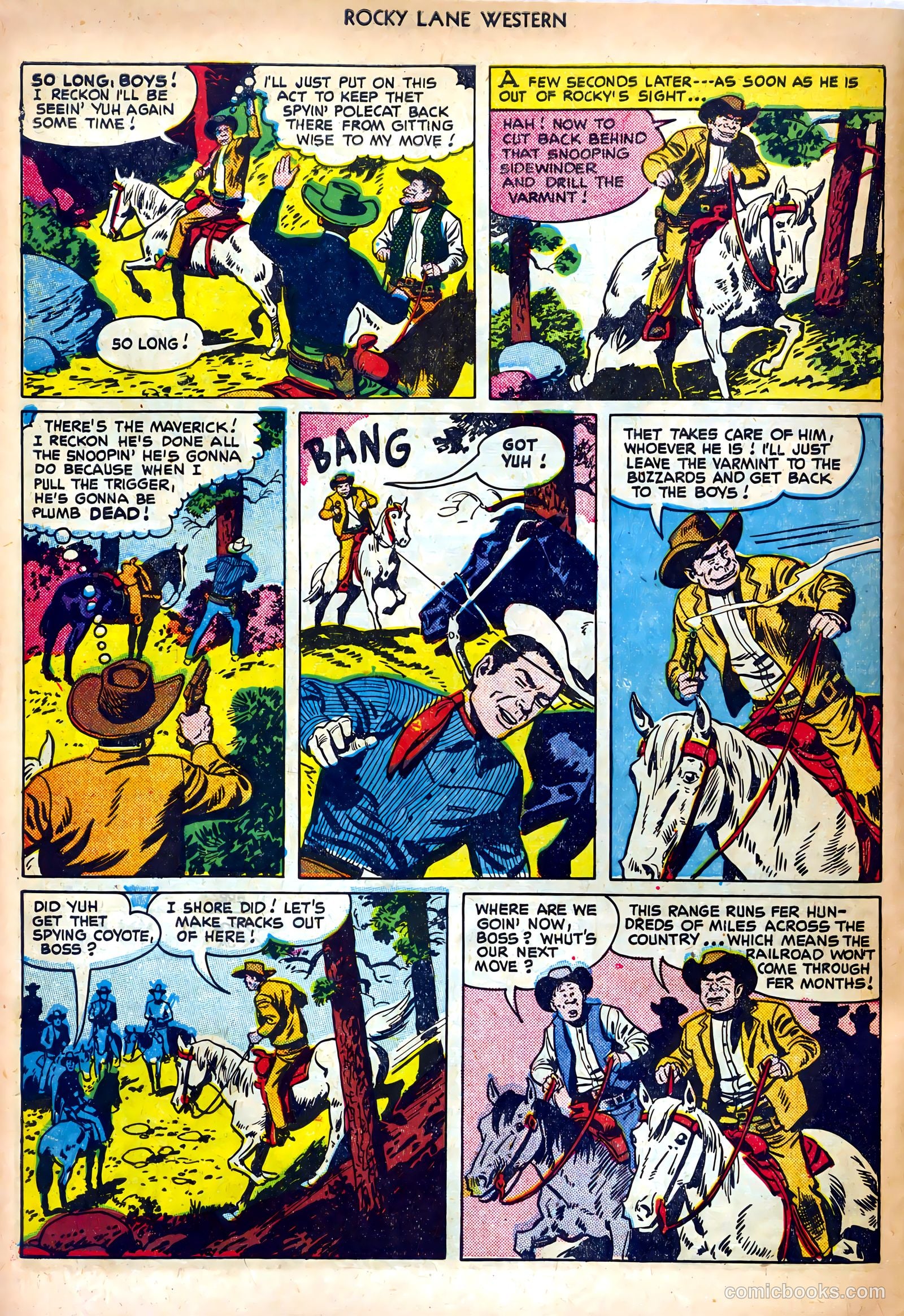 Rocky Lane Western #25 (1951) — page 6 of 36