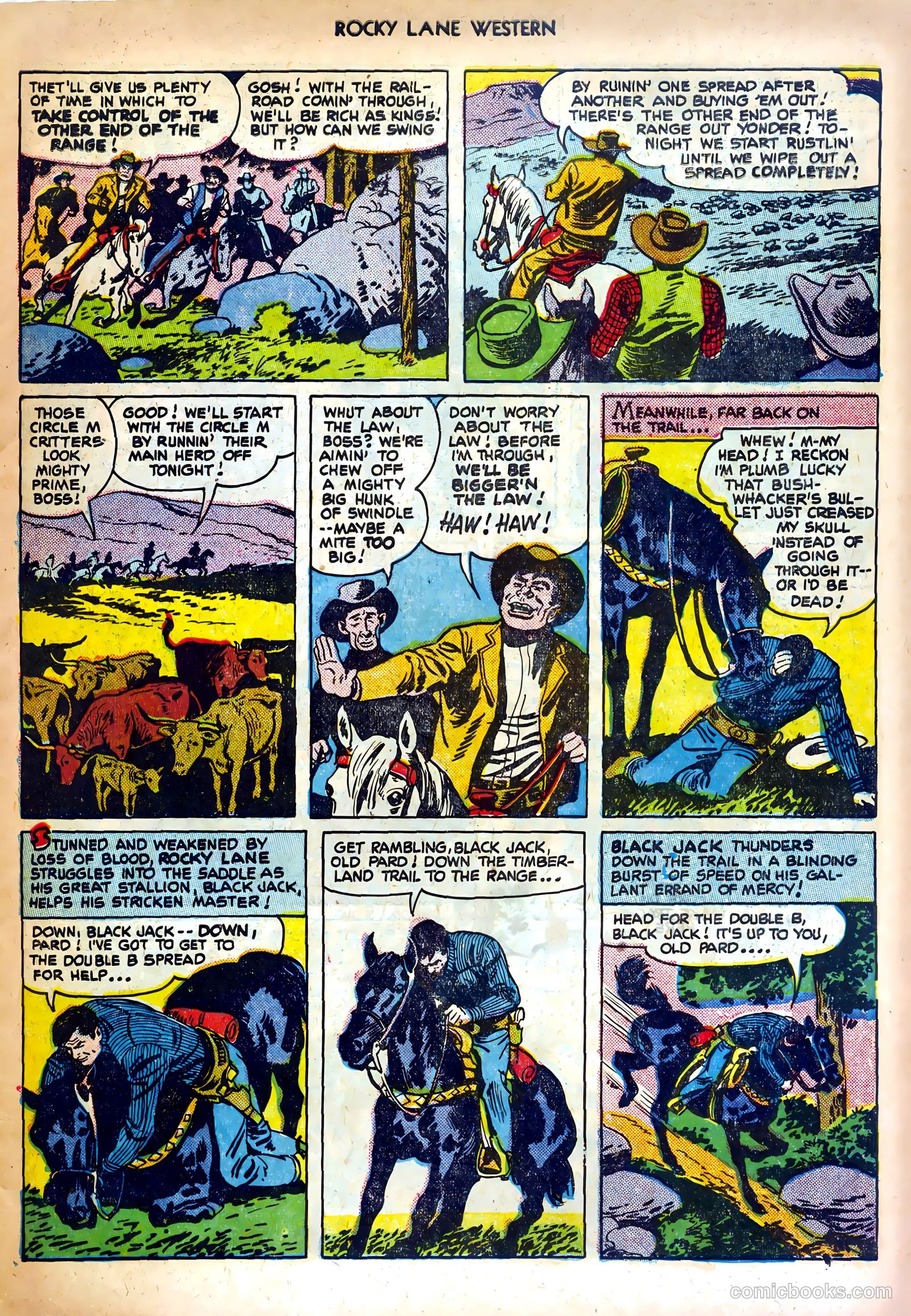Rocky Lane Western #25 (1951) — page 7 of 36