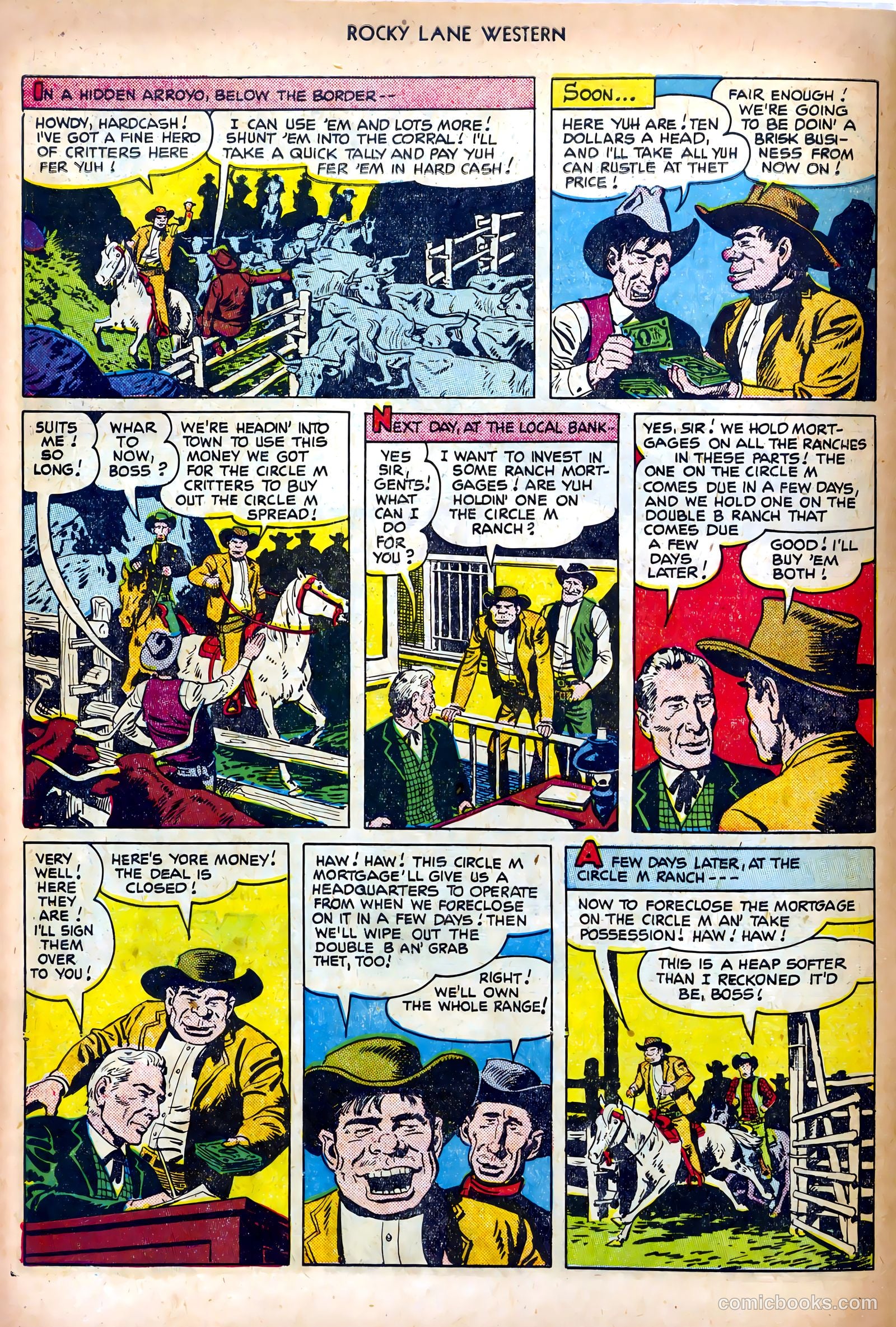 Rocky Lane Western #25 (1951) — page 10 of 36