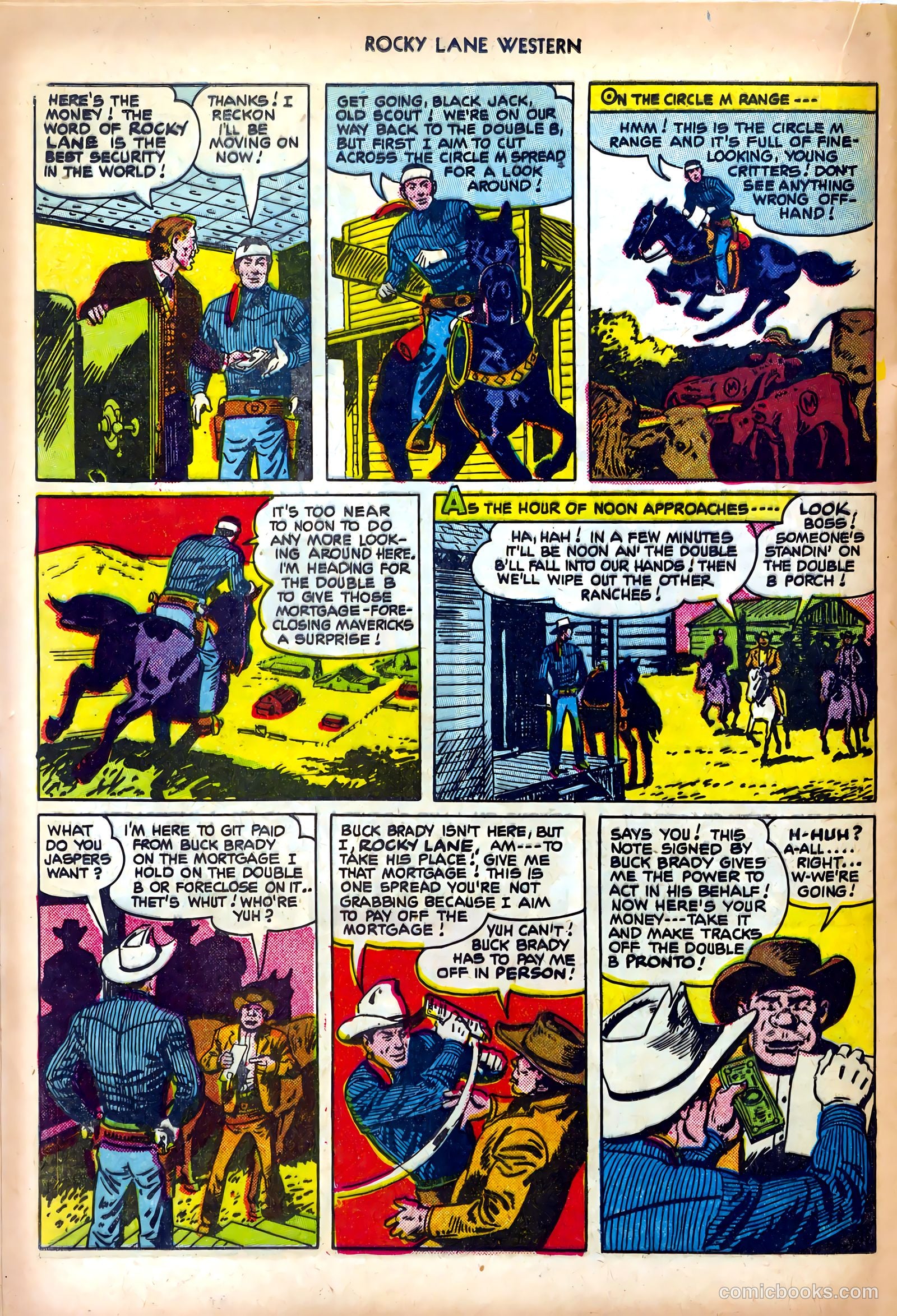 Rocky Lane Western #25 (1951) — page 20 of 36